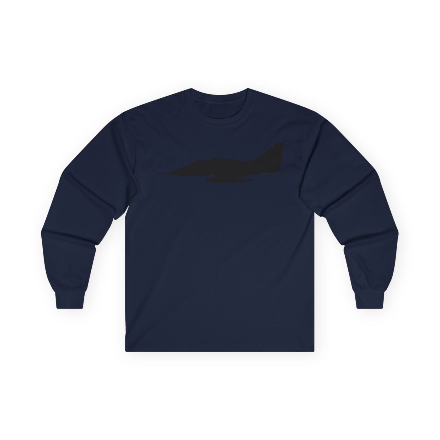 Unisex Ultra Cotton Long Sleeve Tee - Aircraft - A-4 SkyHawk - Silhouette X 300