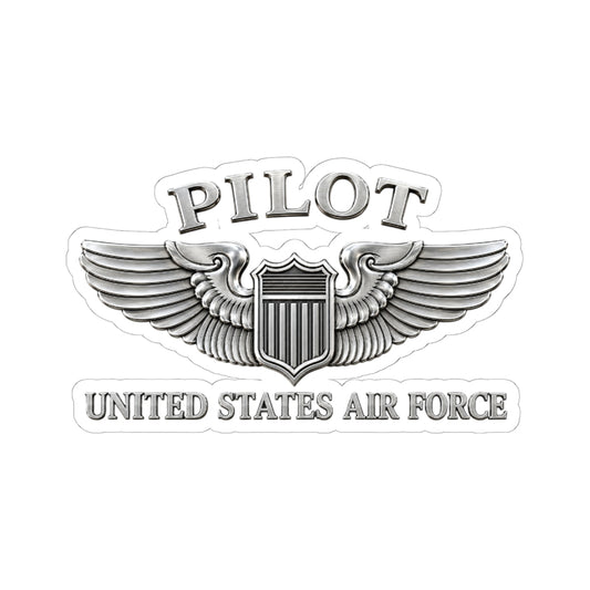 Kiss-Cut Stickers - USAF - Basic Pilot Badge - United States Air Force - 3D - Enhanced