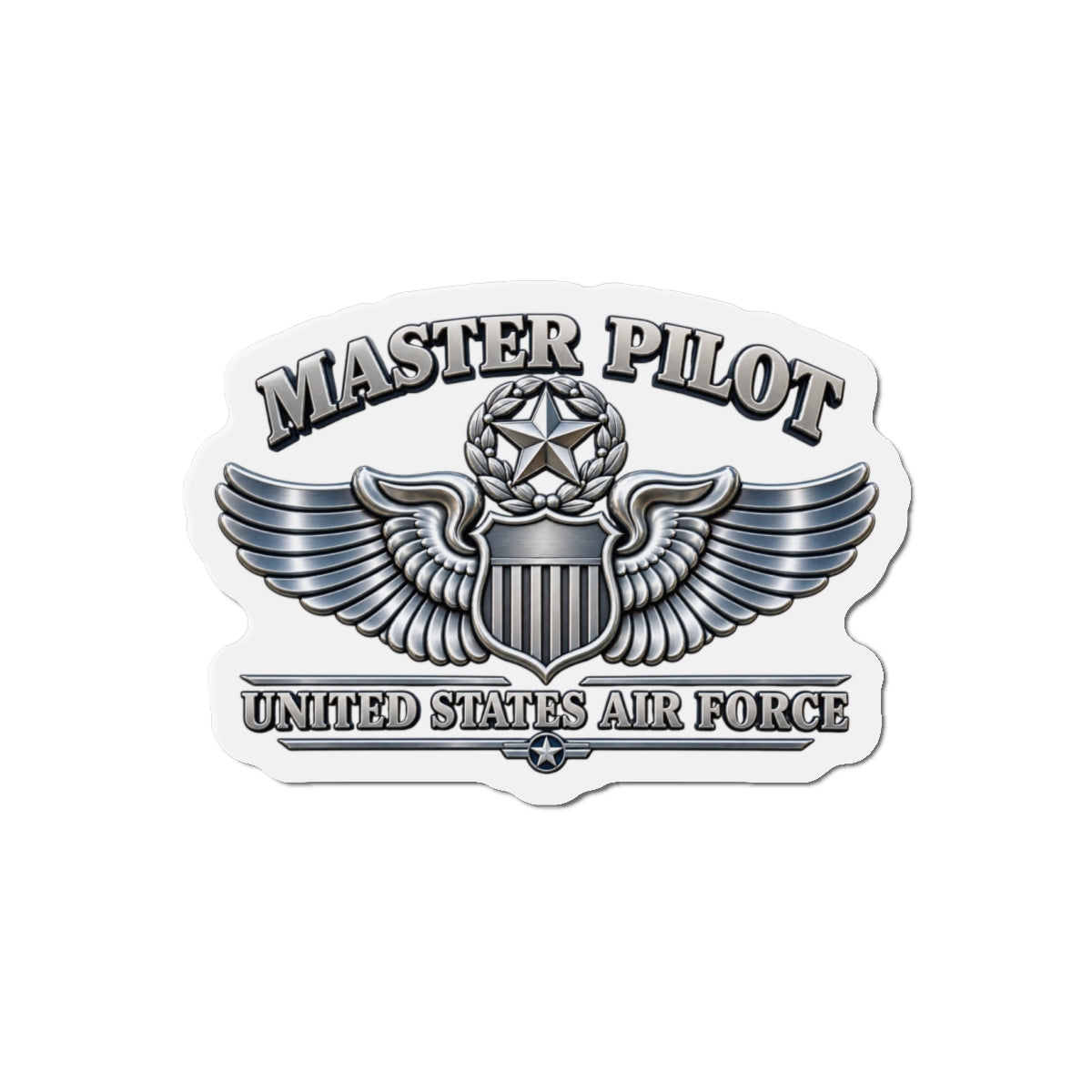Die-Cut Magnet - USAF - Master Pilot Badge - United States Air Force - 3D - Enhanced