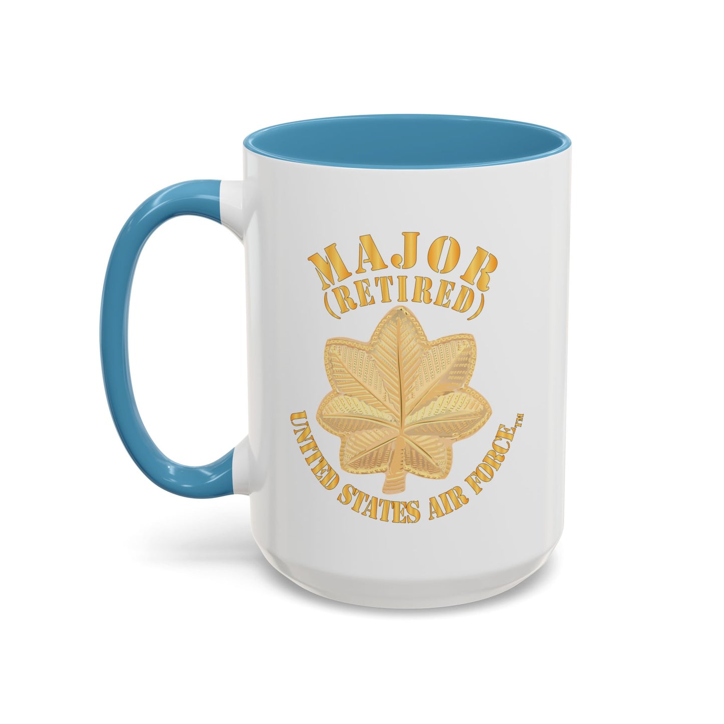 Accent Coffee Mug (11oz & 15oz) - USAF - Major - Retired X 300