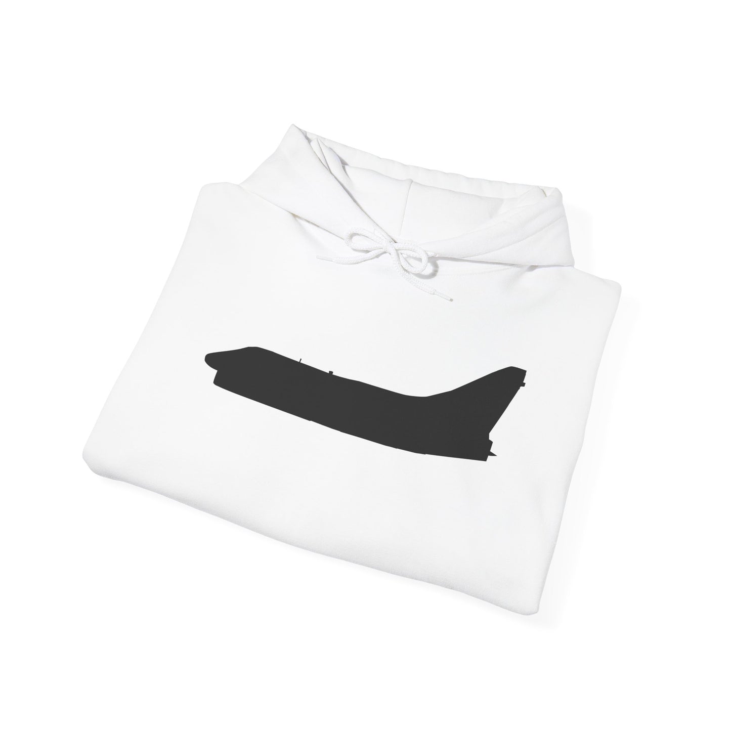 Unisex Heavy Blend Hooded Sweatshirt - Aircraft - Navy - A-7B Corsair II - Side - Silhouette X 300