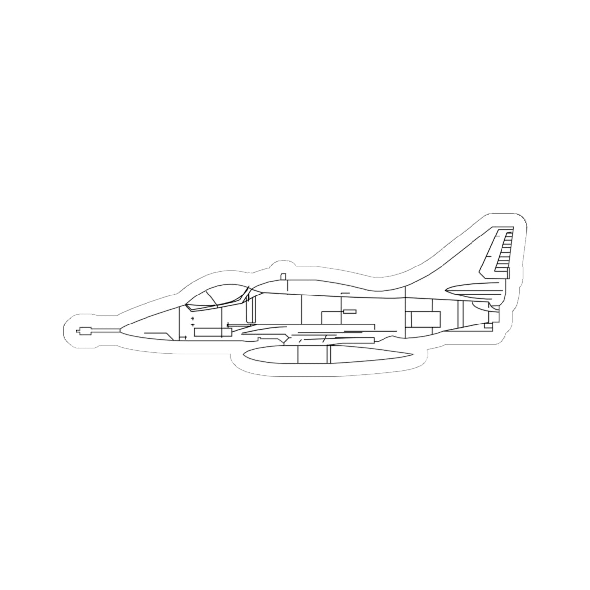 Kiss-Cut Stickers - Aircraft - A-4 SkyHawk - LA X 300