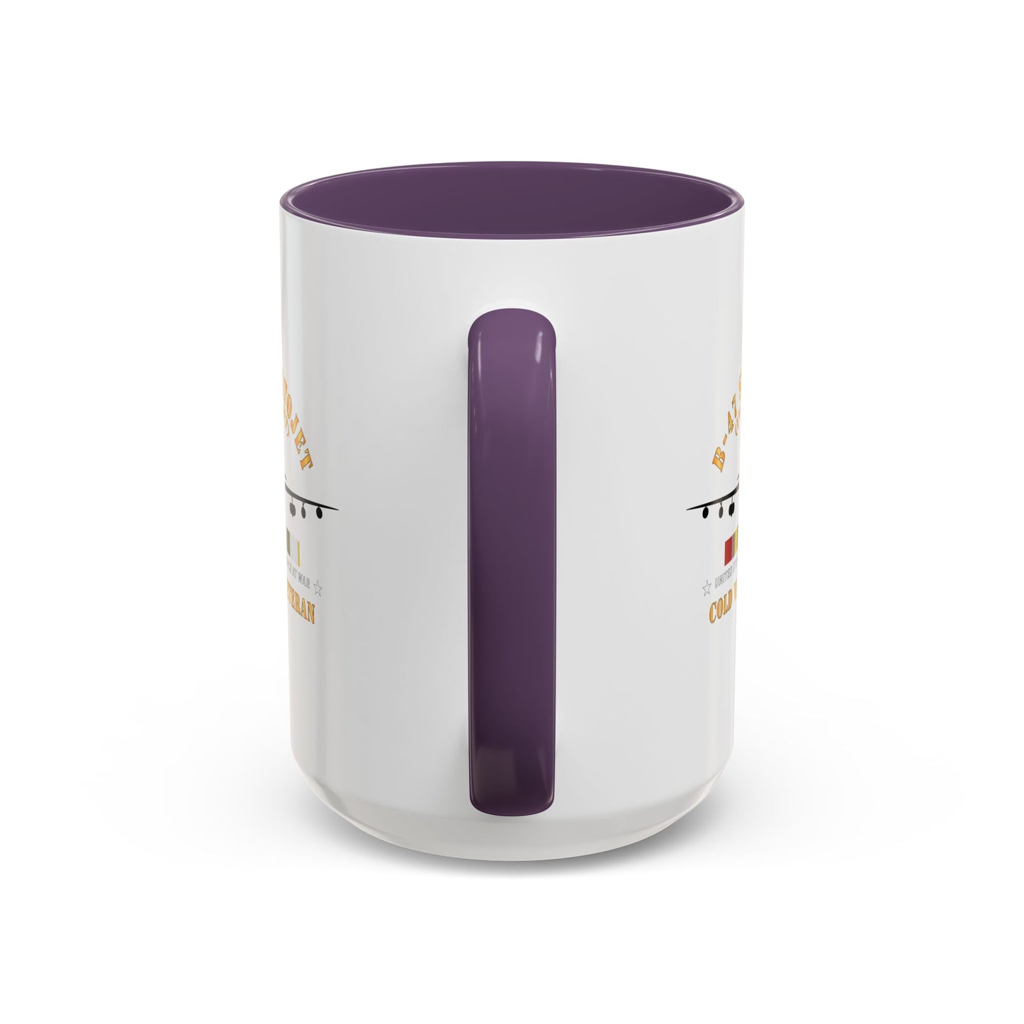 Accent Coffee Mug (11oz & 15oz) - USAF - B-47 Stratojet - In Flt - Silhouette - Cold War Veteran X 300