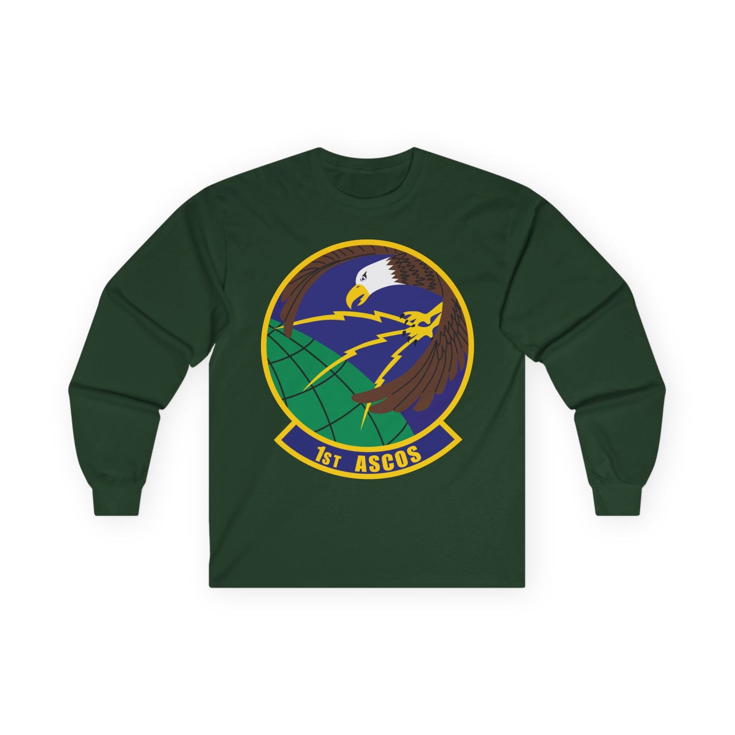 Unisex Ultra Cotton Long Sleeve Tee - USAF - 1st Air & Space Communications Operations Sq wo txt X 300