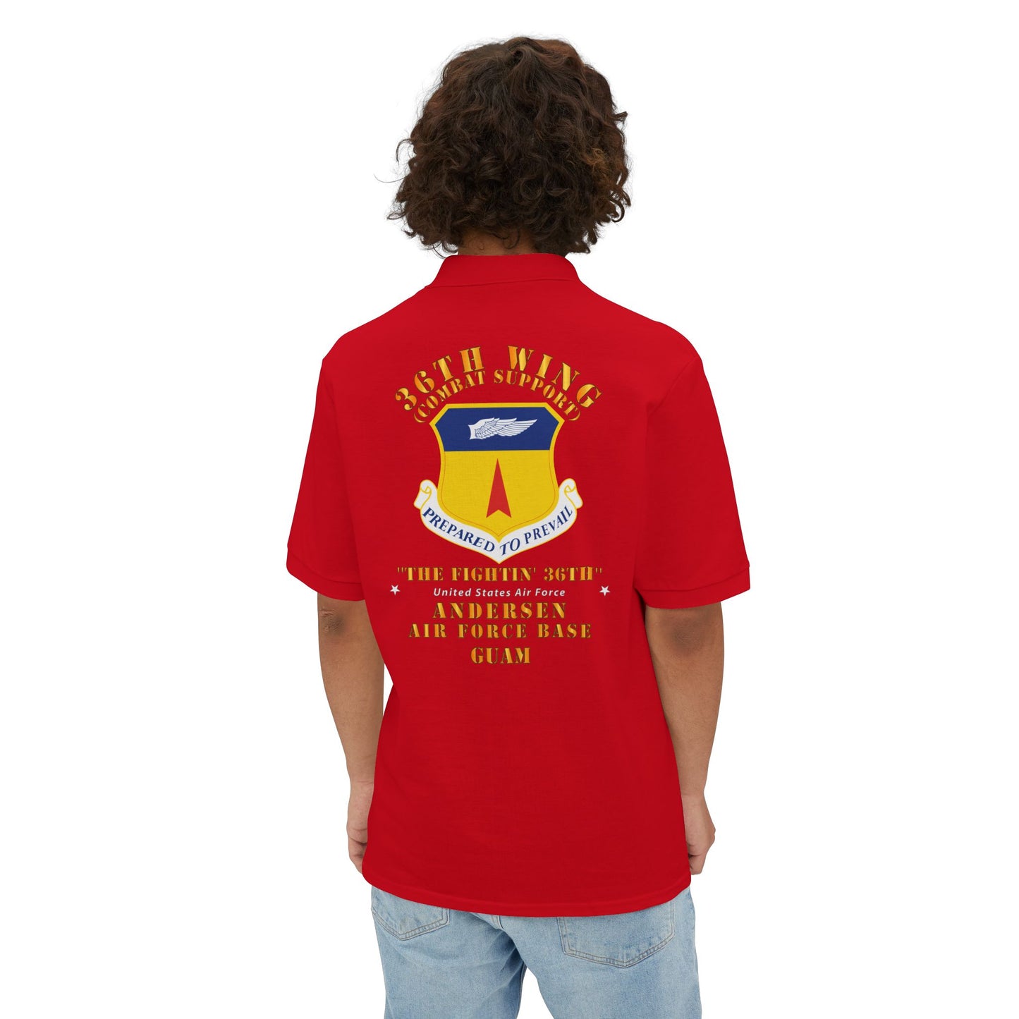 Men's Piqué Polo - USAF - 36th Wing - Anderson AFB - Guam