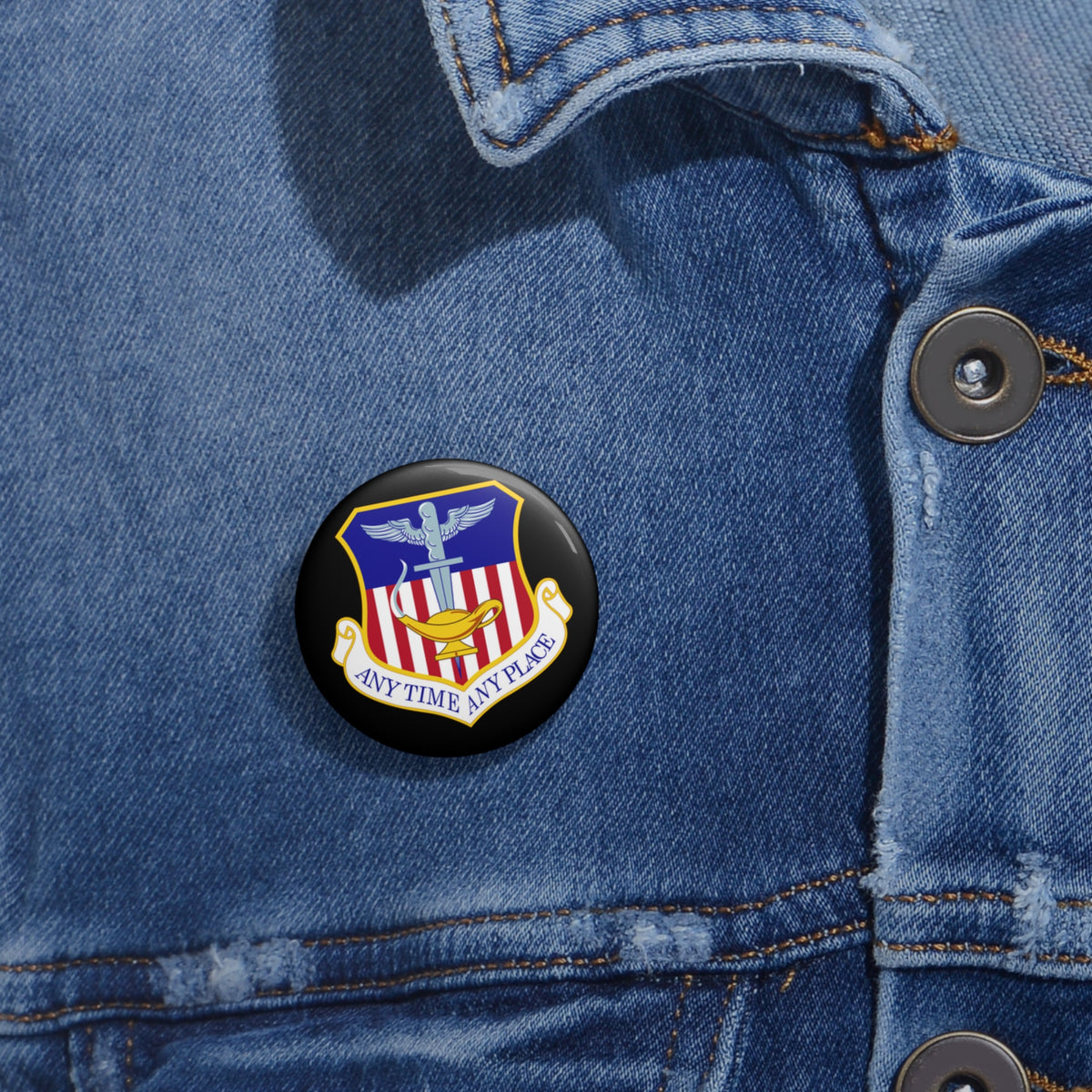 Custom Pin Button - USAF - 1st Special Operations Wing wo txt
