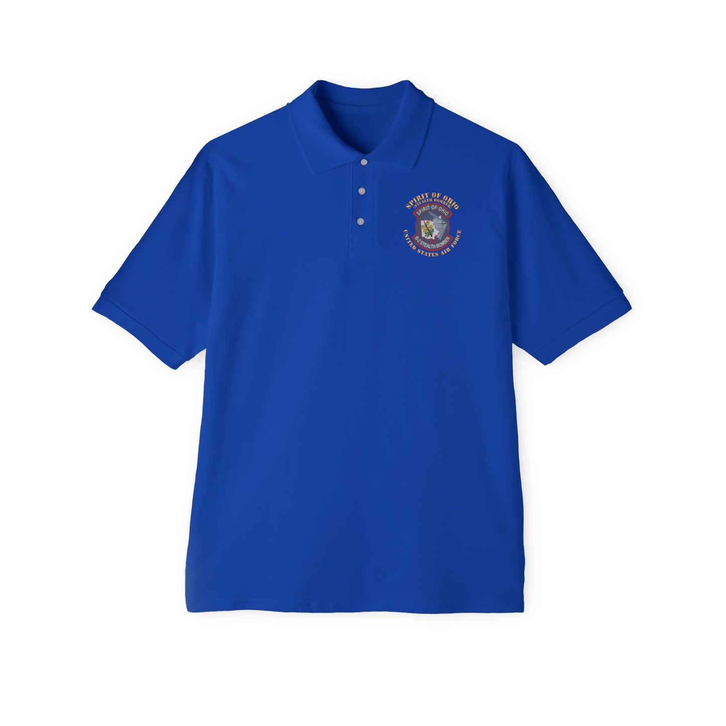 Men's Piqué Polo - USAF - B2 - Spirit of Ohio - Stealth Bomber X 300