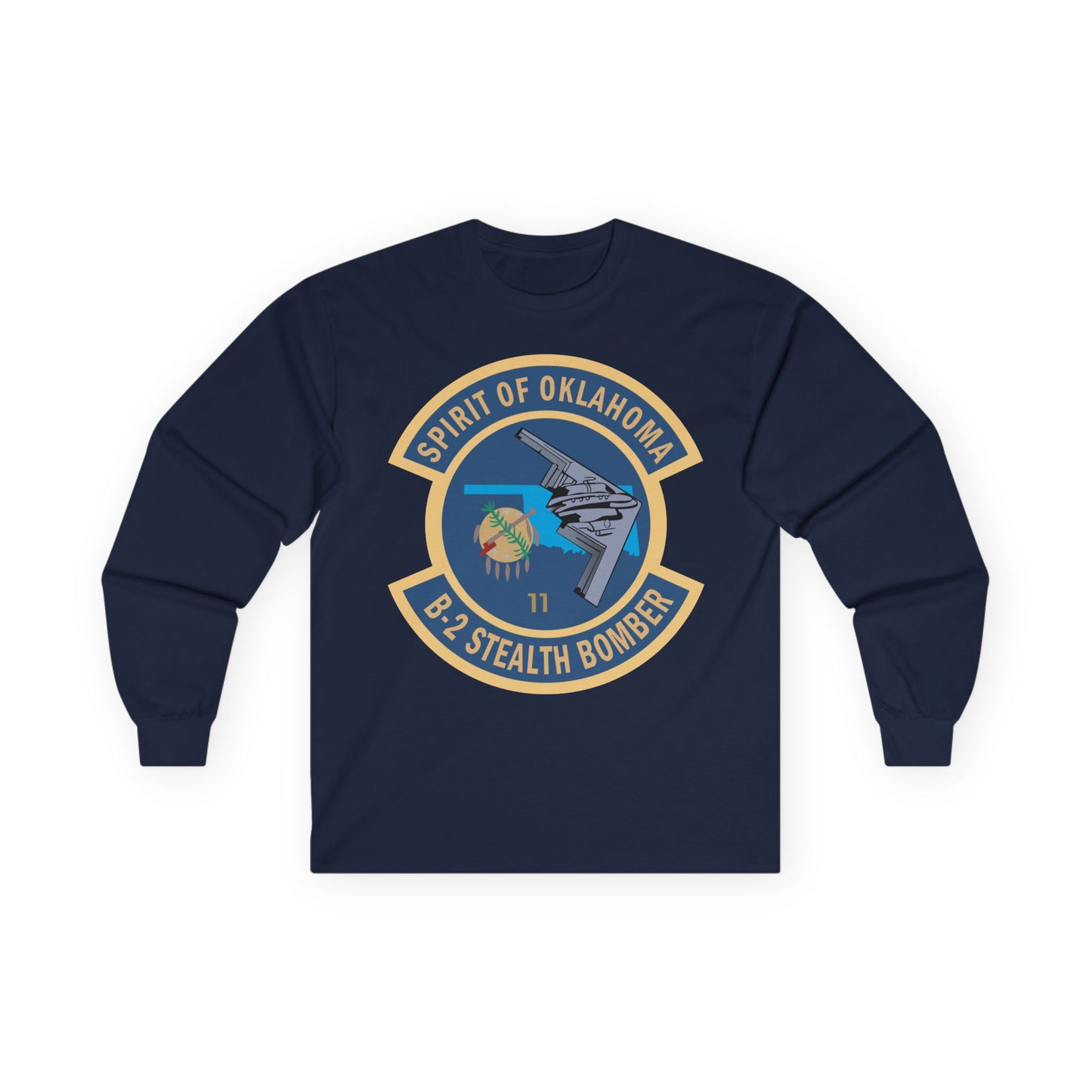 Unisex Ultra Cotton Long Sleeve Tee - USAF - B2 - Spirit of Oklahoma - Stealth Bomber wo txt X 300