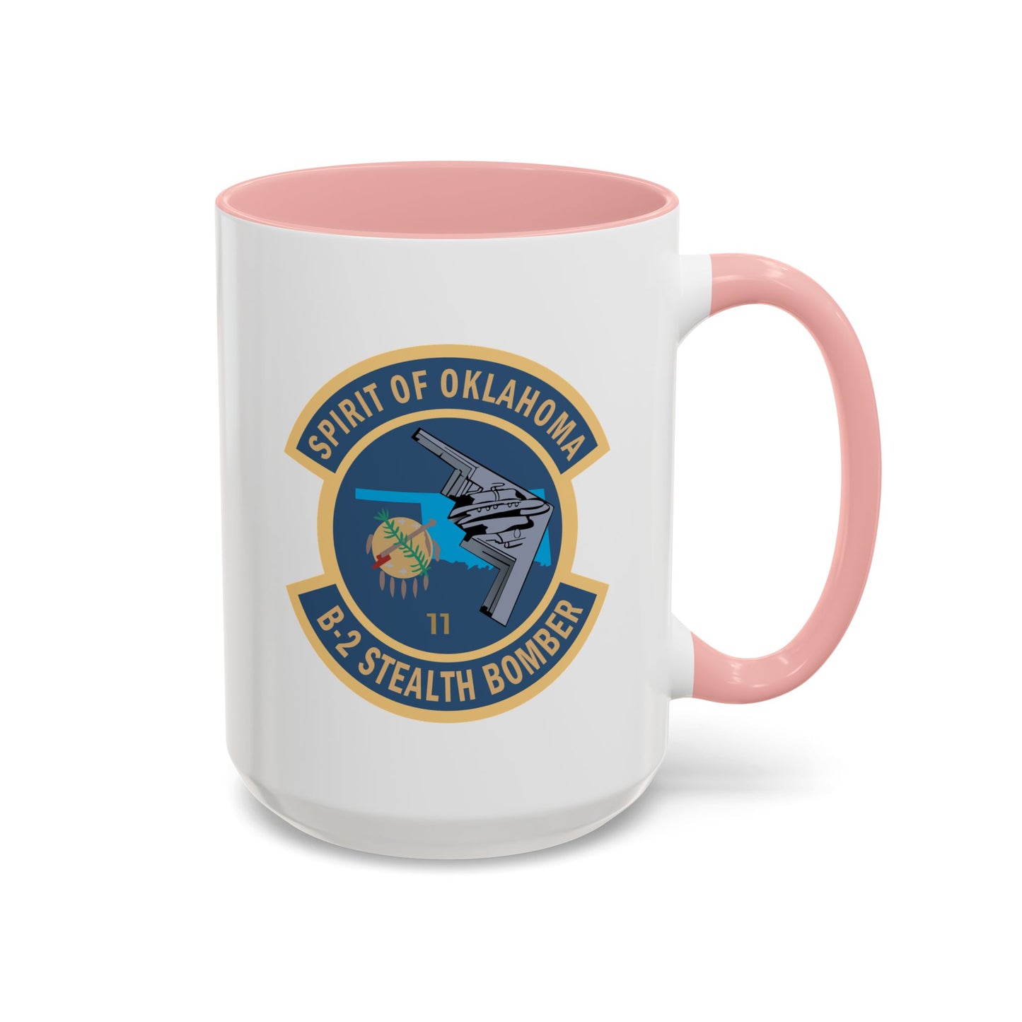 Accent Coffee Mug (11oz & 15oz) - USAF - B2 - Spirit of Oklahoma - Stealth Bomber wo txt X 300