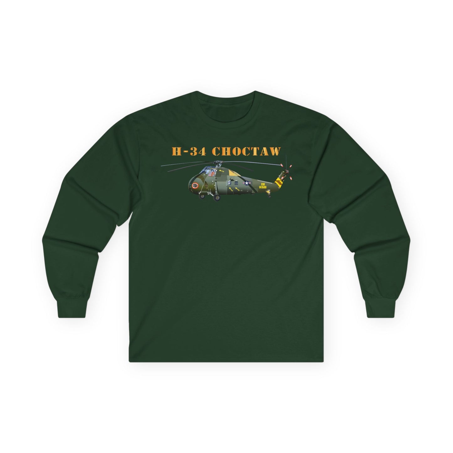 Unisex Ultra Cotton Long Sleeve Tee - H-34 Choctaw with Txt X 300