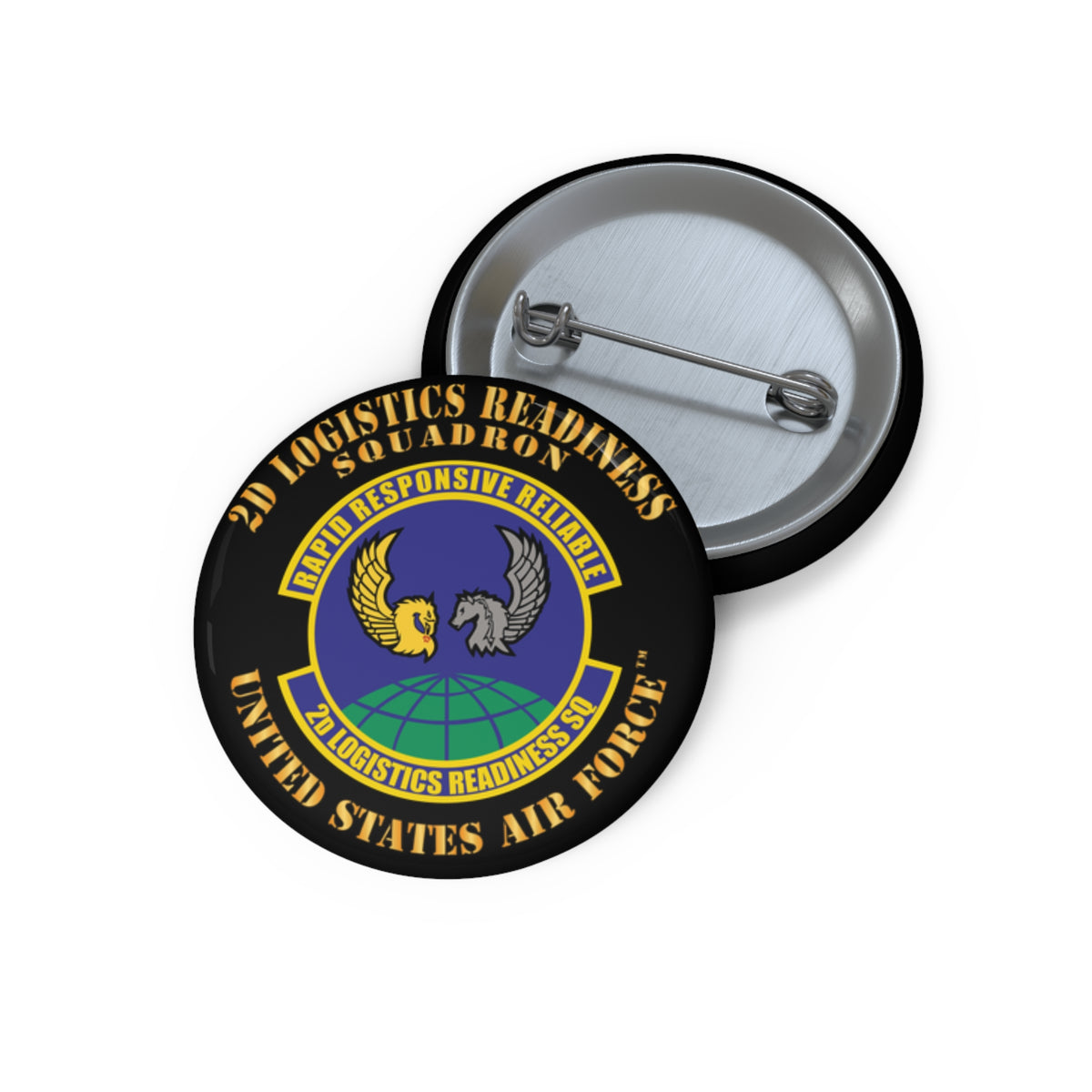 Custom Pin Button - USAF - 2d Logistics Readiness Squadron