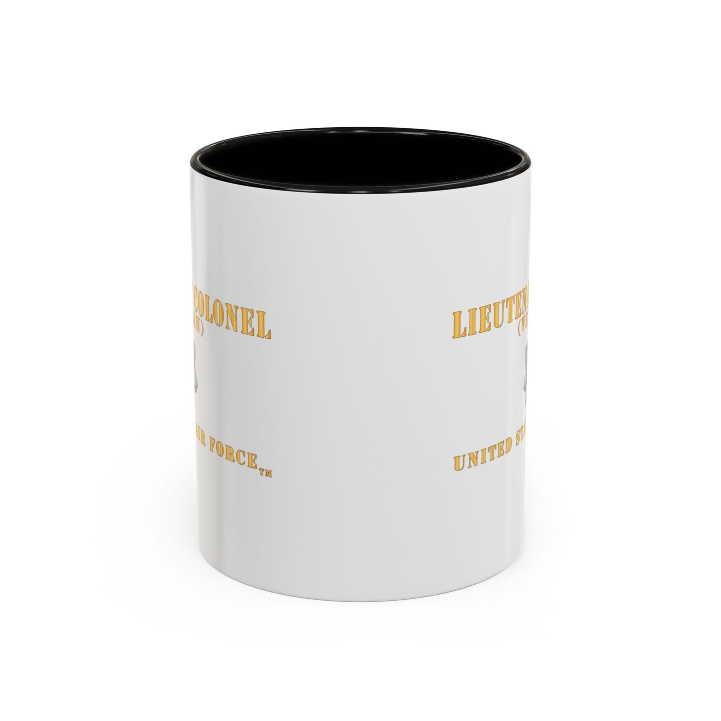 Accent Coffee Mug (11oz & 15oz) - USAF - Lieutenant Colonel - LTC - Veteran - Flat - TM X 300
