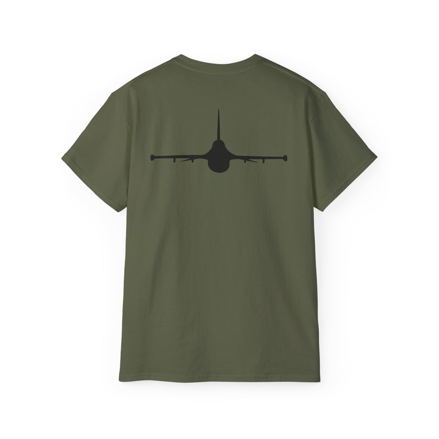 Unisex Ultra Cotton Tee - Aircraft - F-16 - Front - Silhouette wo Txt X 300