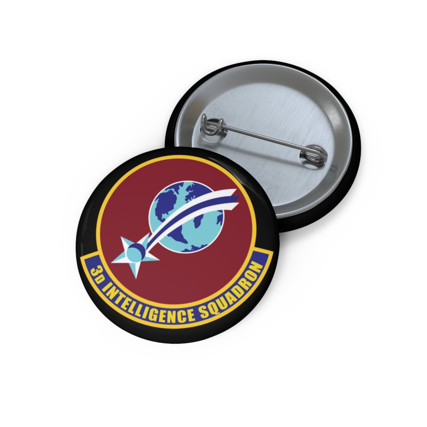 Custom Pin Button - USAF - 3rd Intelligence Squadron wo txt
