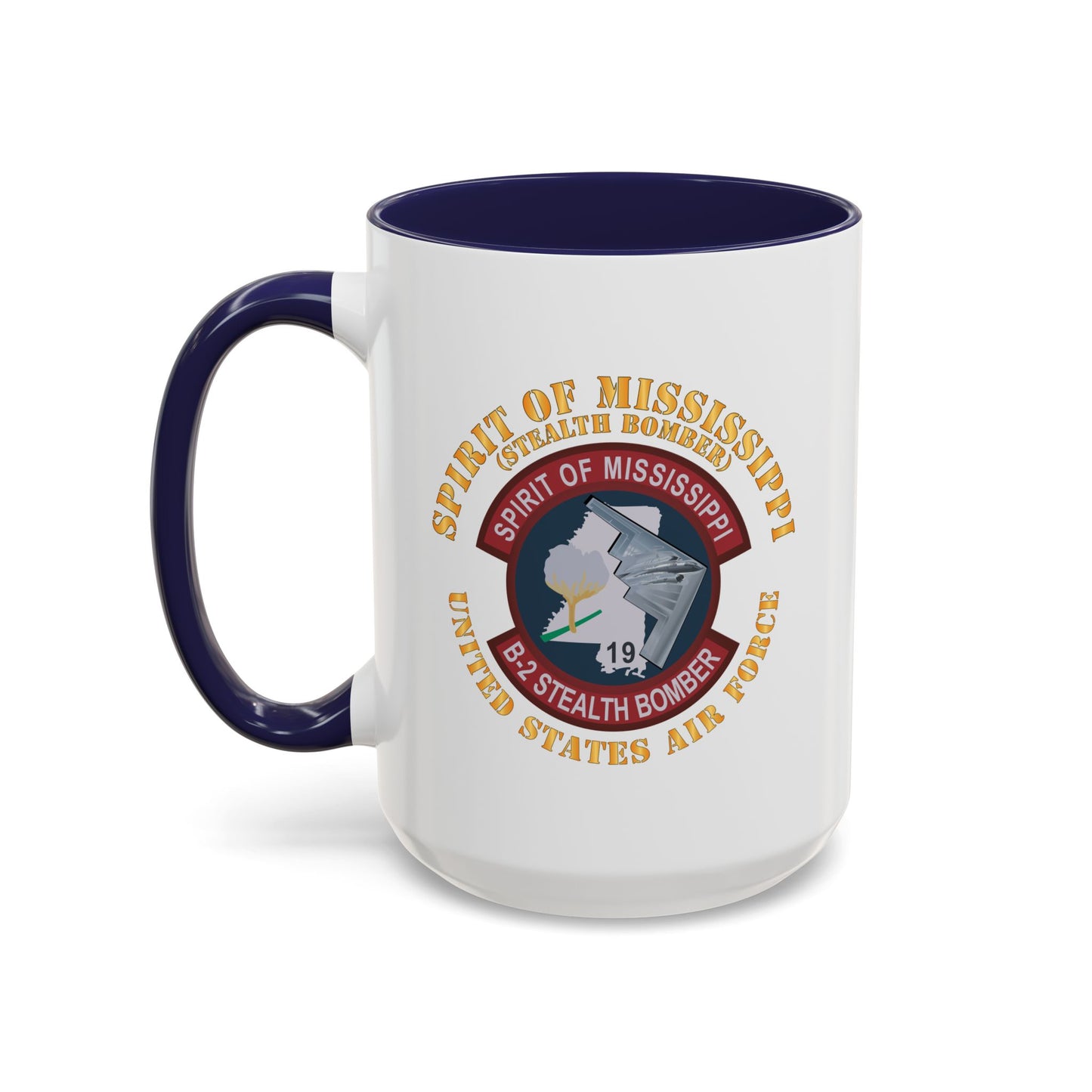 Accent Coffee Mug (11oz & 15oz) - USAF - B2 - Spirit of Mississippi - Stealth Bomber X 300