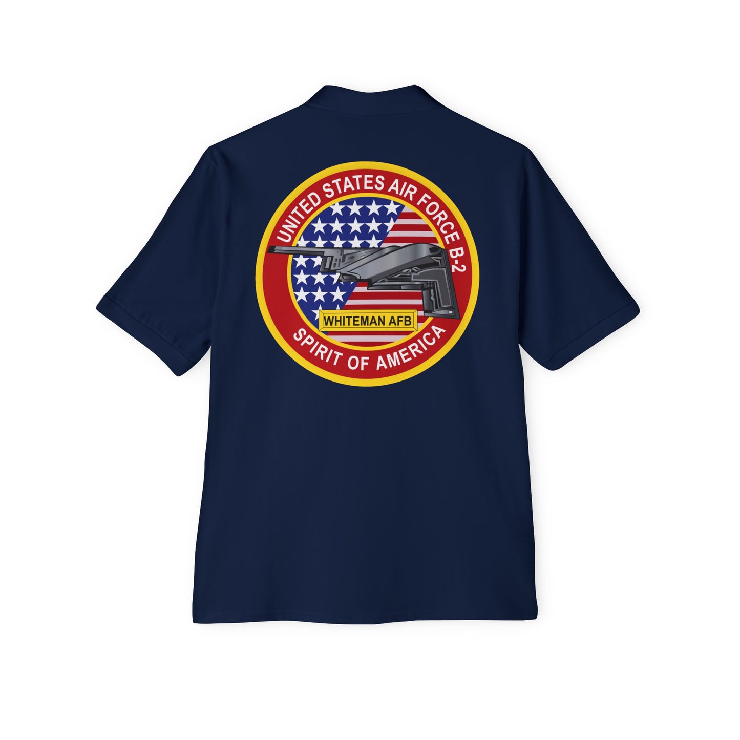 Men's Piqué Polo - USAF - B2 - Spirit - Stealth Bomber wo Txt