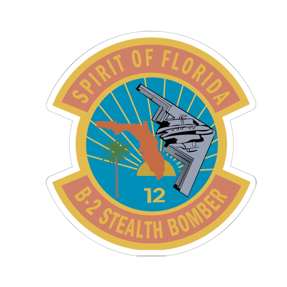 B-2 Spirit of Florida Stealth Bomber Sticker - USAF Kiss-Cut Decal