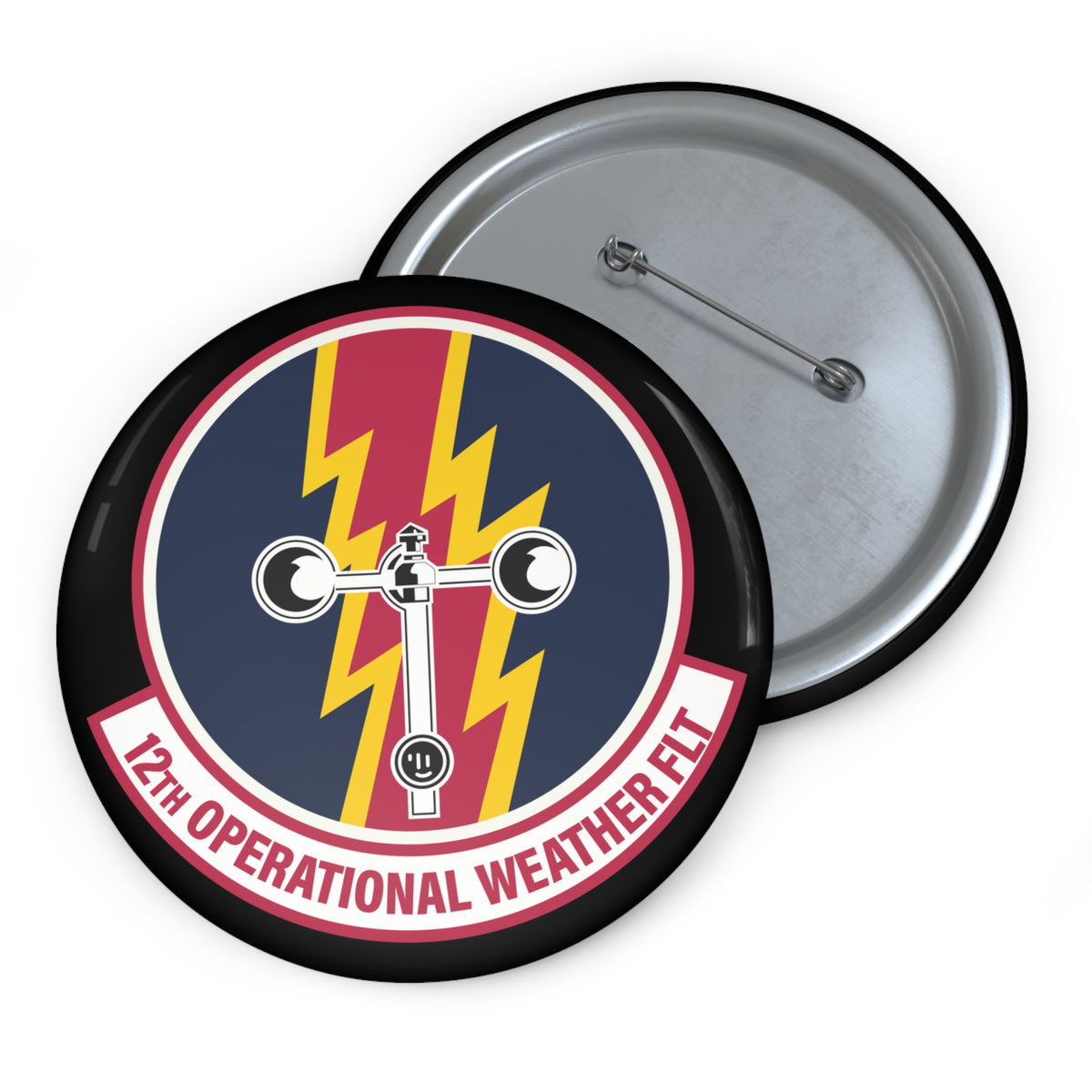 Custom Pin Button - USAF - 12th Operational Weather Flight wo txt
