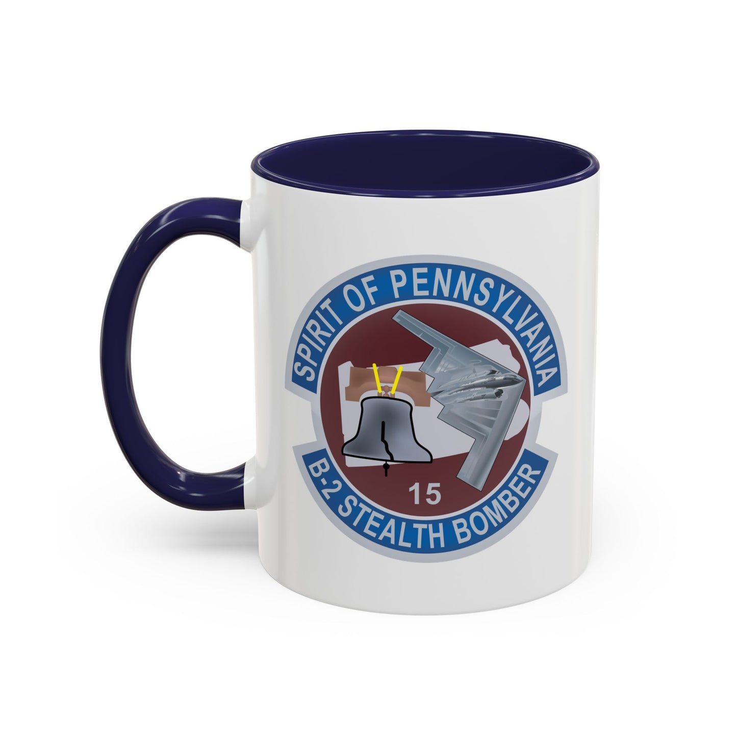 Accent Coffee Mug (11oz & 15oz) - USAF - B2 - Spirit of Pennsylvania Stealth Bomber wo Txt X 300