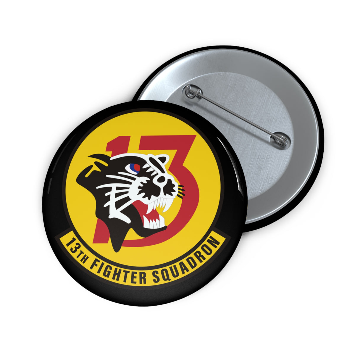 Custom Pin Button - USAF - 13th Fighter Squadron wo txt