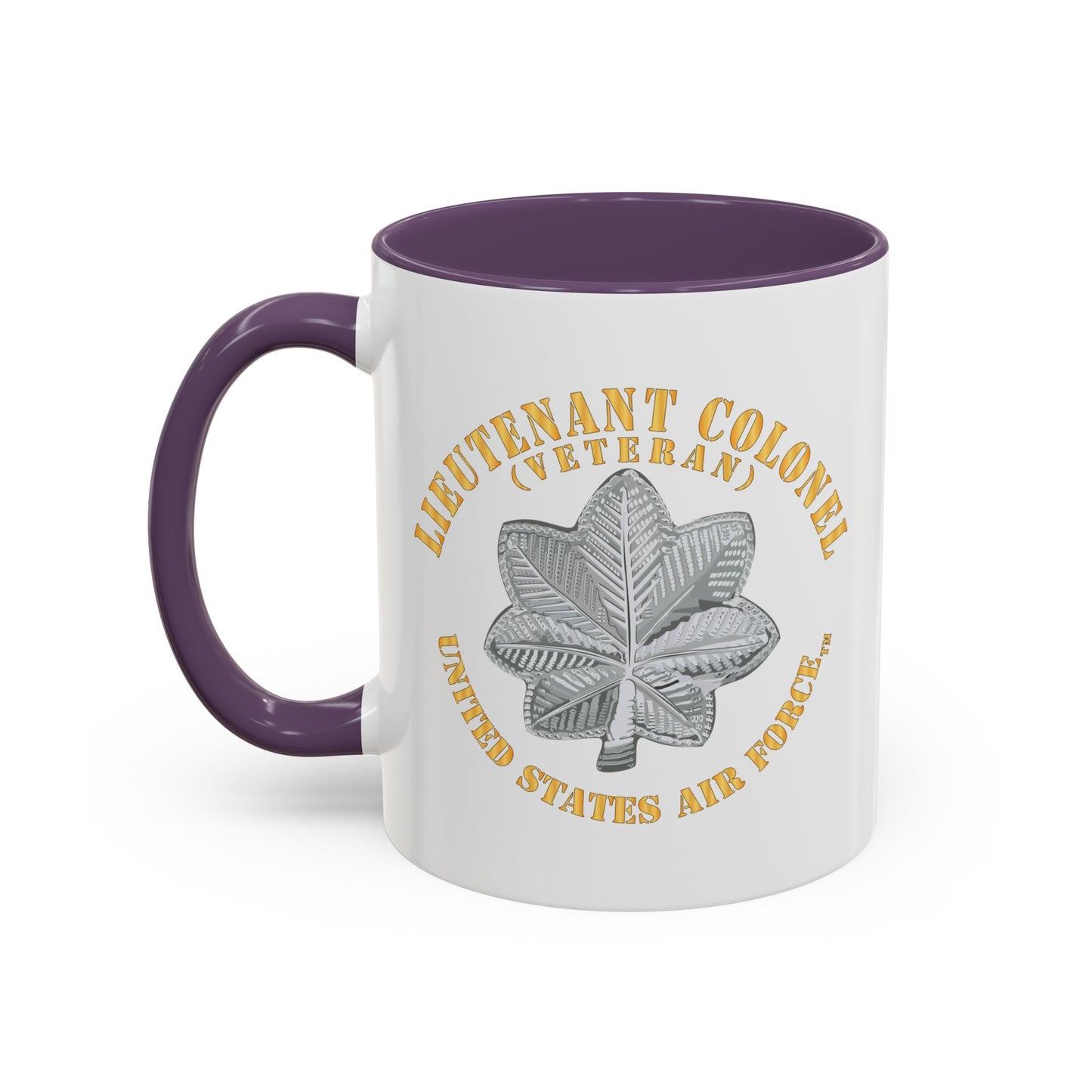 Accent Coffee Mug (11oz & 15oz) - USAF - Lieutenant Colonel - LTC - Veteran - TM X 300
