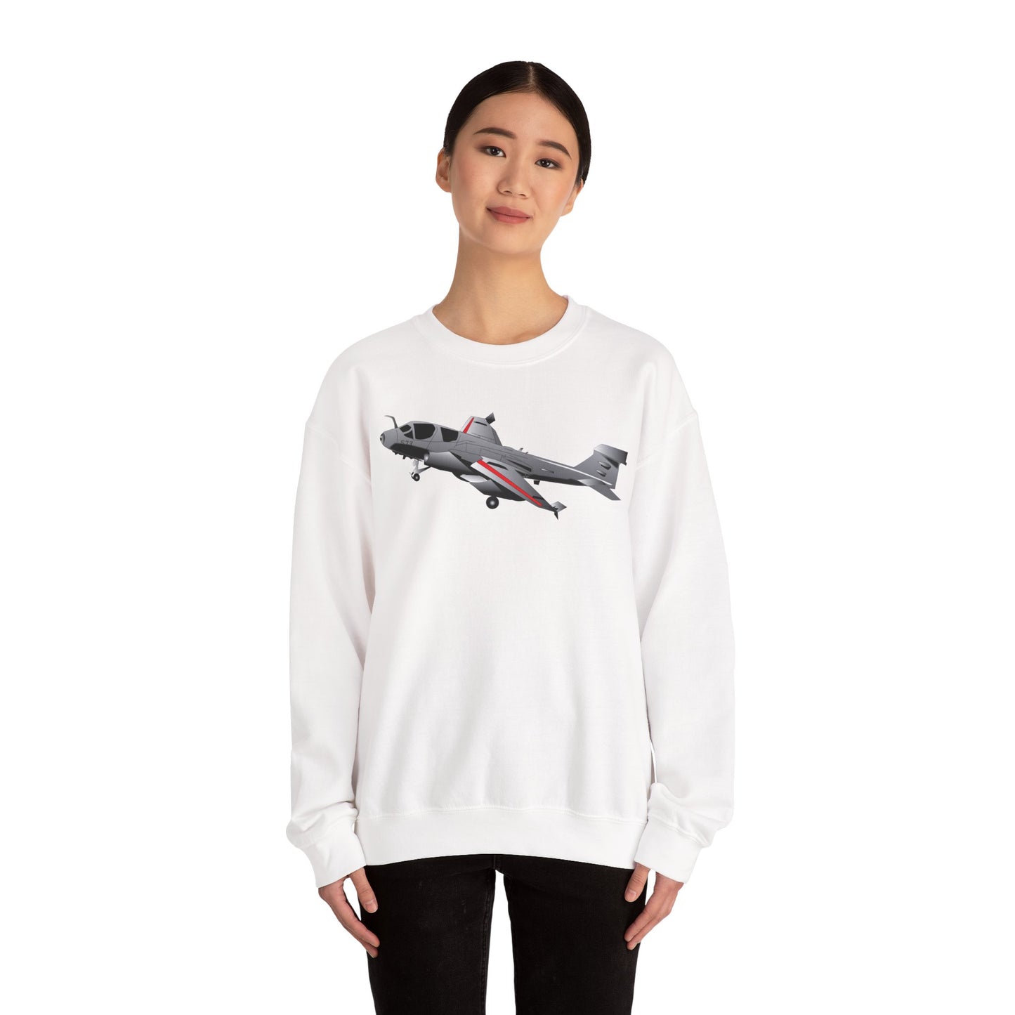 Crewneck Sweatshirt - Aircraft - Navy - A-6A Intruder X 300