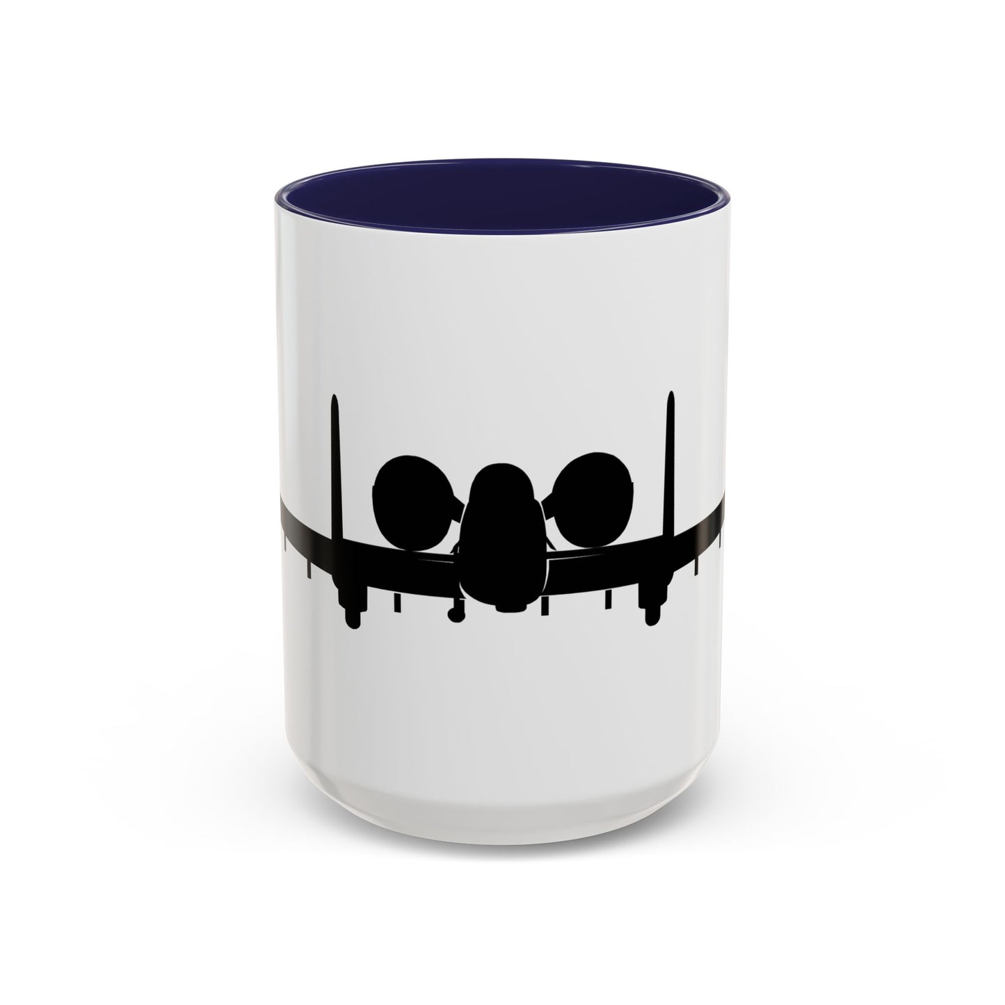 Accent Coffee Mug (11oz & 15oz) - Aircraft - USAF - A-10 Thunderbolt II - Front - Silhouette X 300