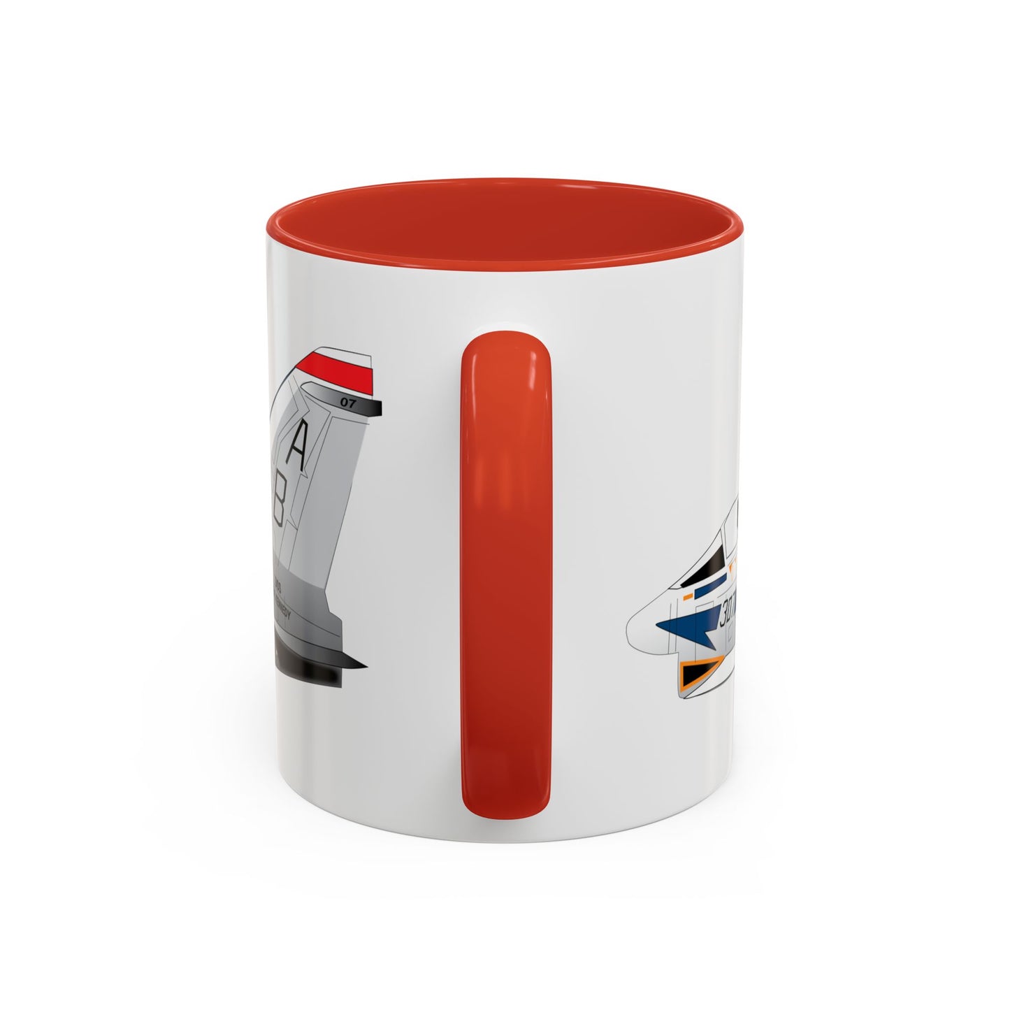 Accent Coffee Mug (11oz & 15oz) - Aircraft - Navy - A-7B Corsair II - Side X 300