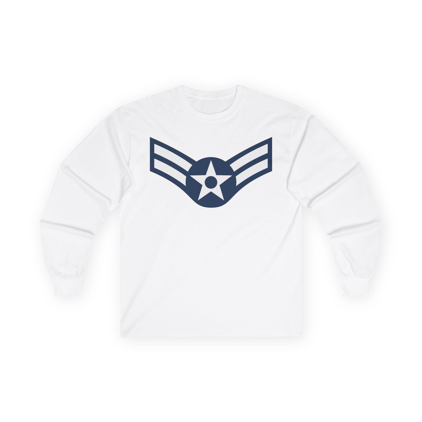 Unisex Ultra Cotton Long Sleeve Tee - USAF - Airman - First Class (E3) - 2020