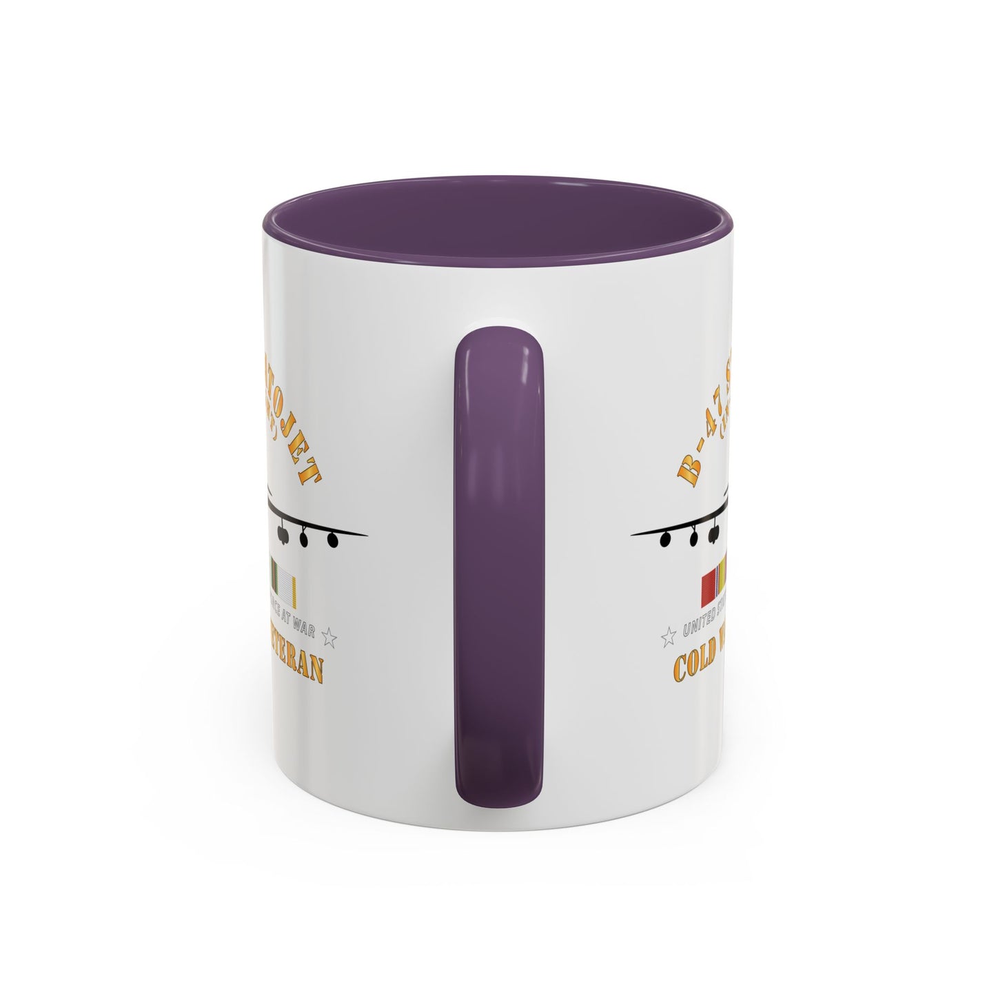 Accent Coffee Mug (11oz & 15oz) - USAF - B-47 Stratojet - In Flt - Silhouette - Cold War Veteran X 300