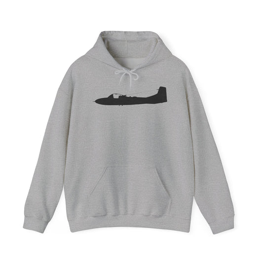 Unisex Heavy Blend Hooded Sweatshirt - Aircraft - T-37-Trainer - Side - Black - Metal X 300