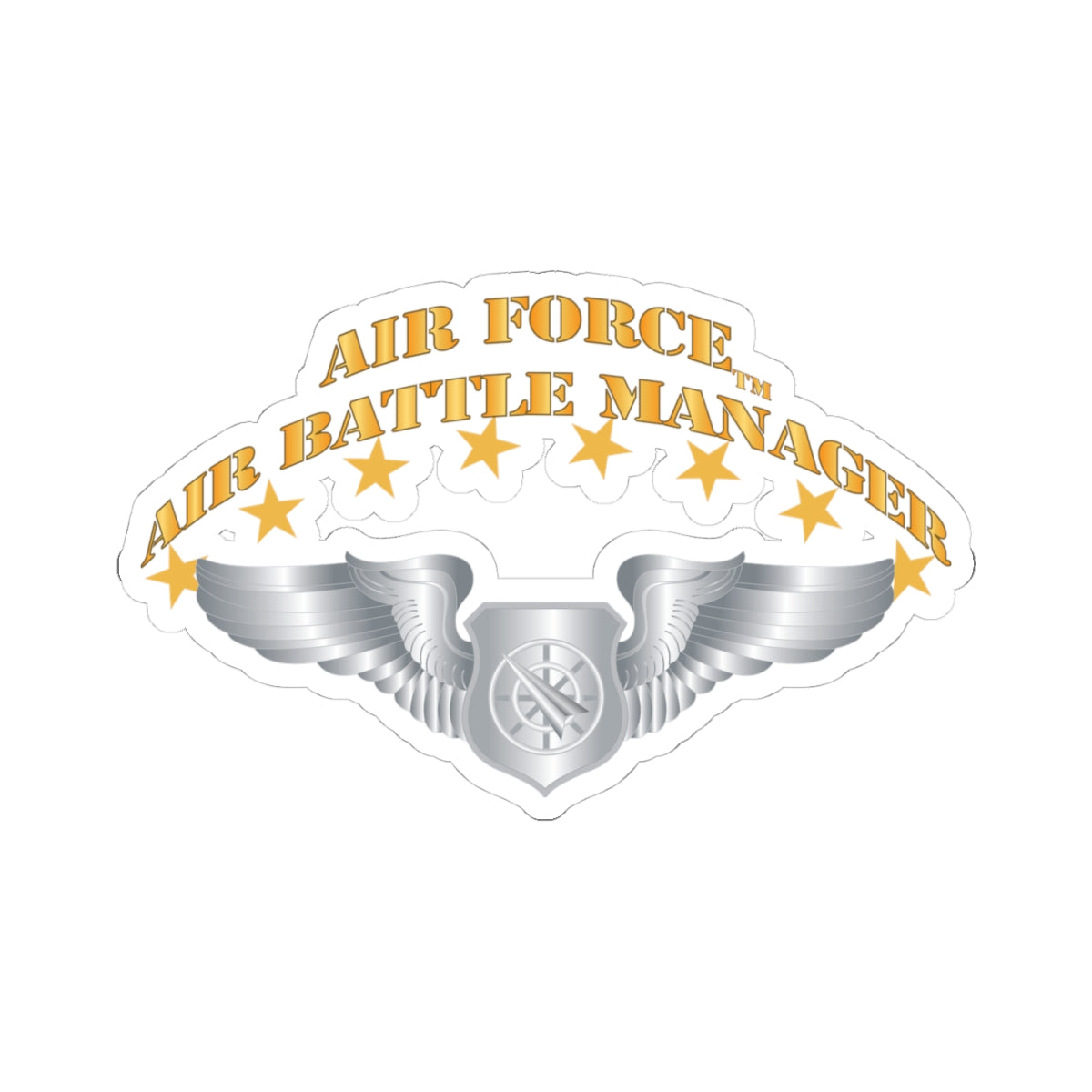 Kiss-Cut Stickers - USAF - Air Battle Manager - Basic Wings X 300