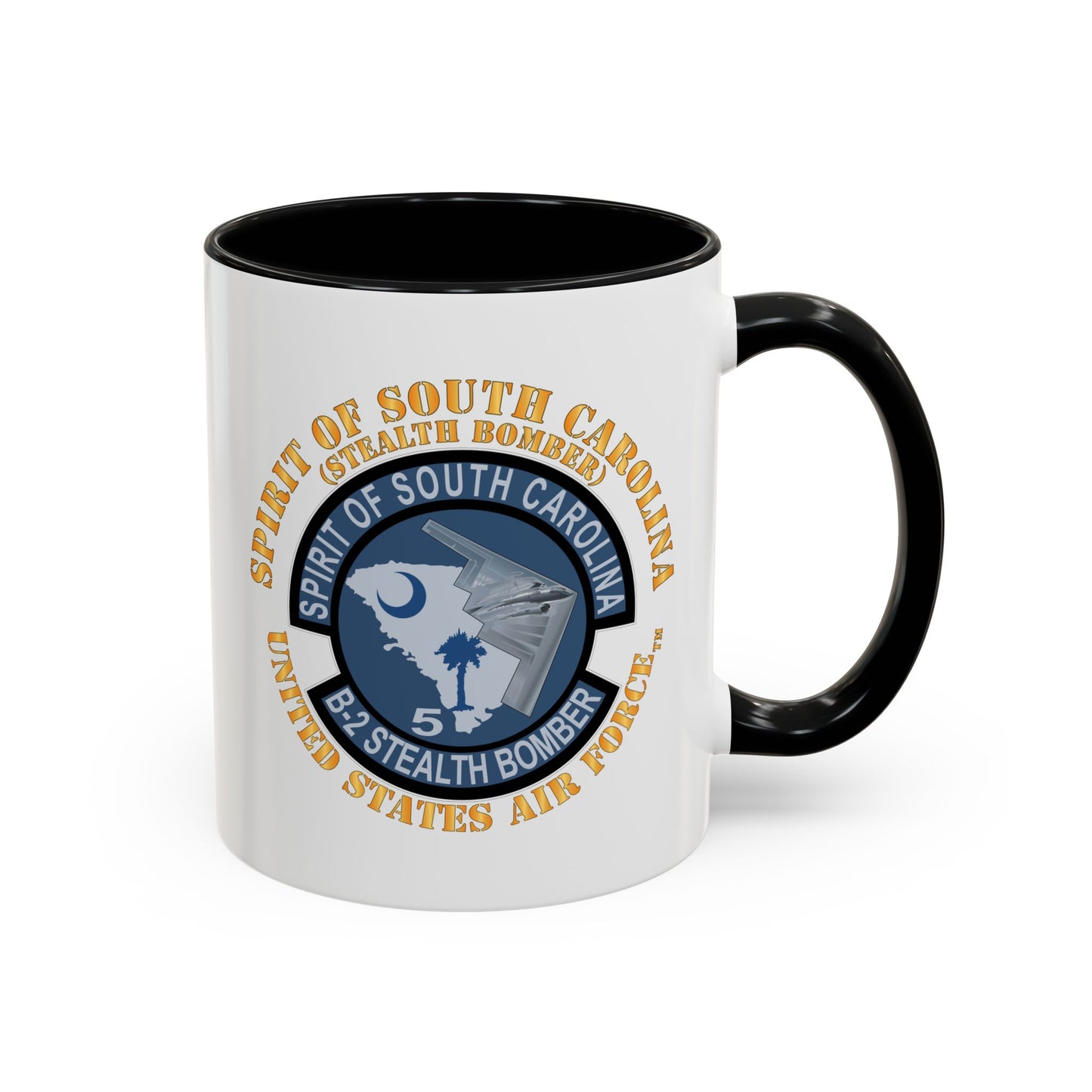 Accent Coffee Mug (11oz & 15oz) - USAF - B2 - Spirit of South Carolina Stealth Bomber X 300