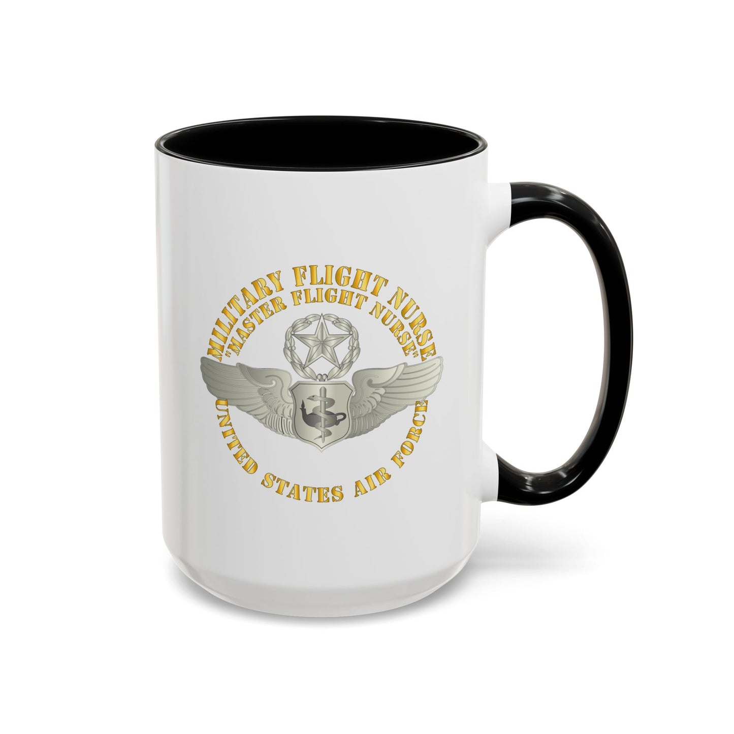Accent Coffee Mug (11oz & 15oz) - USAF - Military Flight Nurse - Flight Nurse - Master