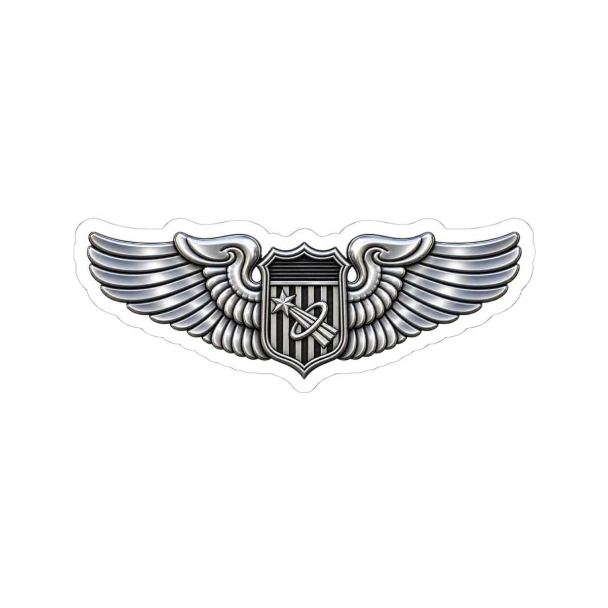 Kiss-Cut Stickers - USAF - Basic Astronaut Badge wo txt - 3D - Enhanced