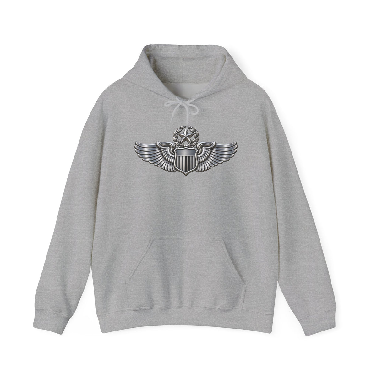 Unisex Heavy Blend Hooded Sweatshirt - USAF - Master Pilot Badge wo txt - 3D - Enhanced