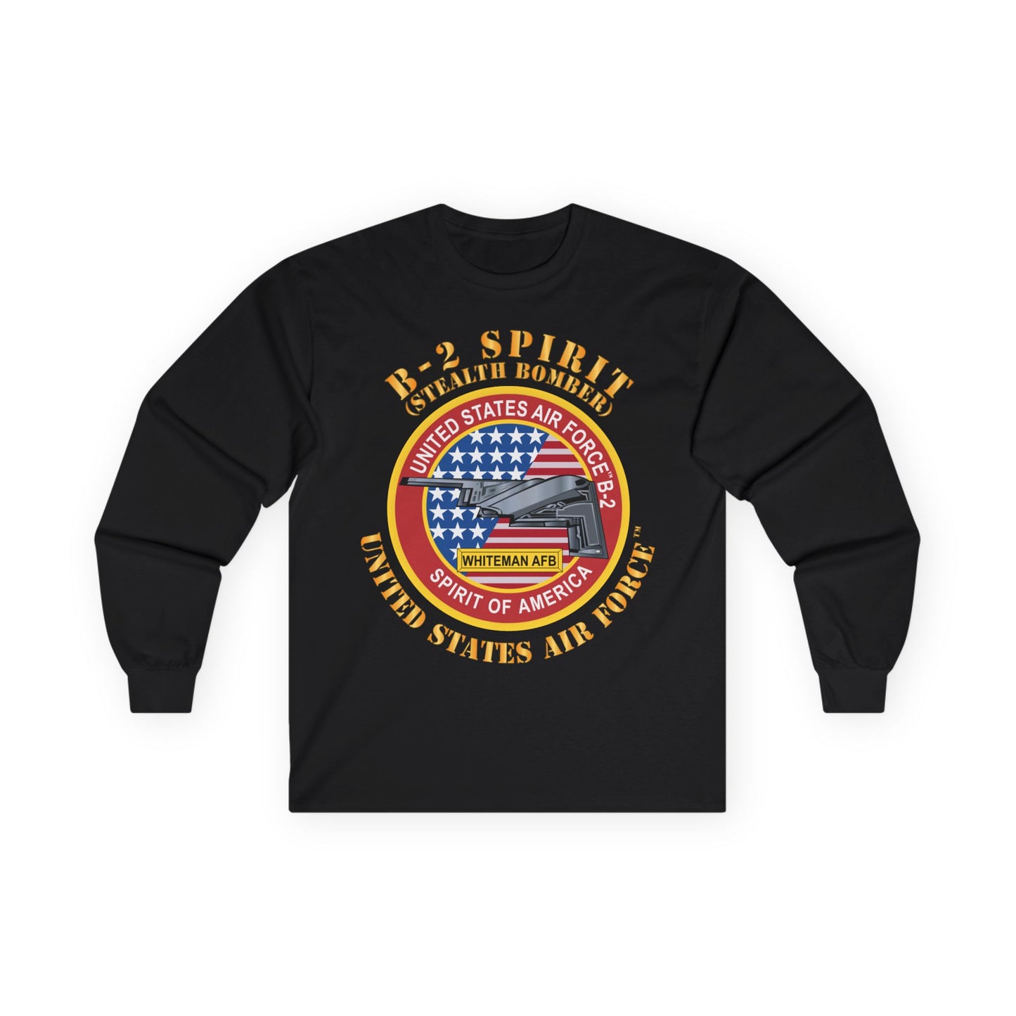 Unisex Ultra Cotton Long Sleeve Tee - USAF - B2 - Spirit - Stealth Bomber X 300