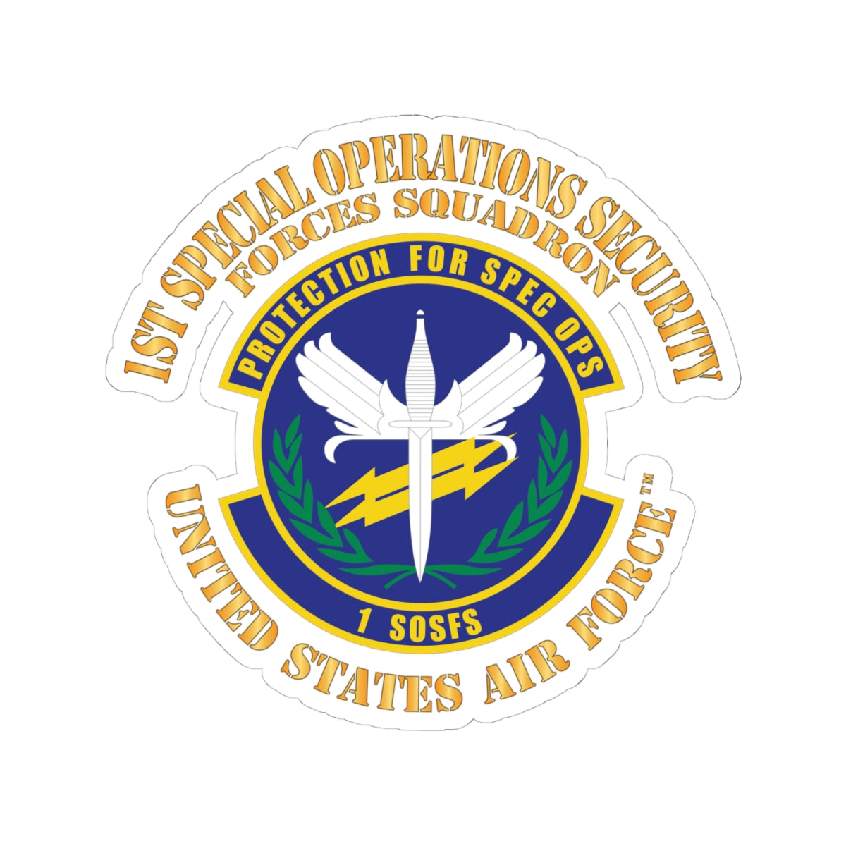 Kiss-Cut Stickers - USAF - 1st Special Operations Security Forces Squadron X 300