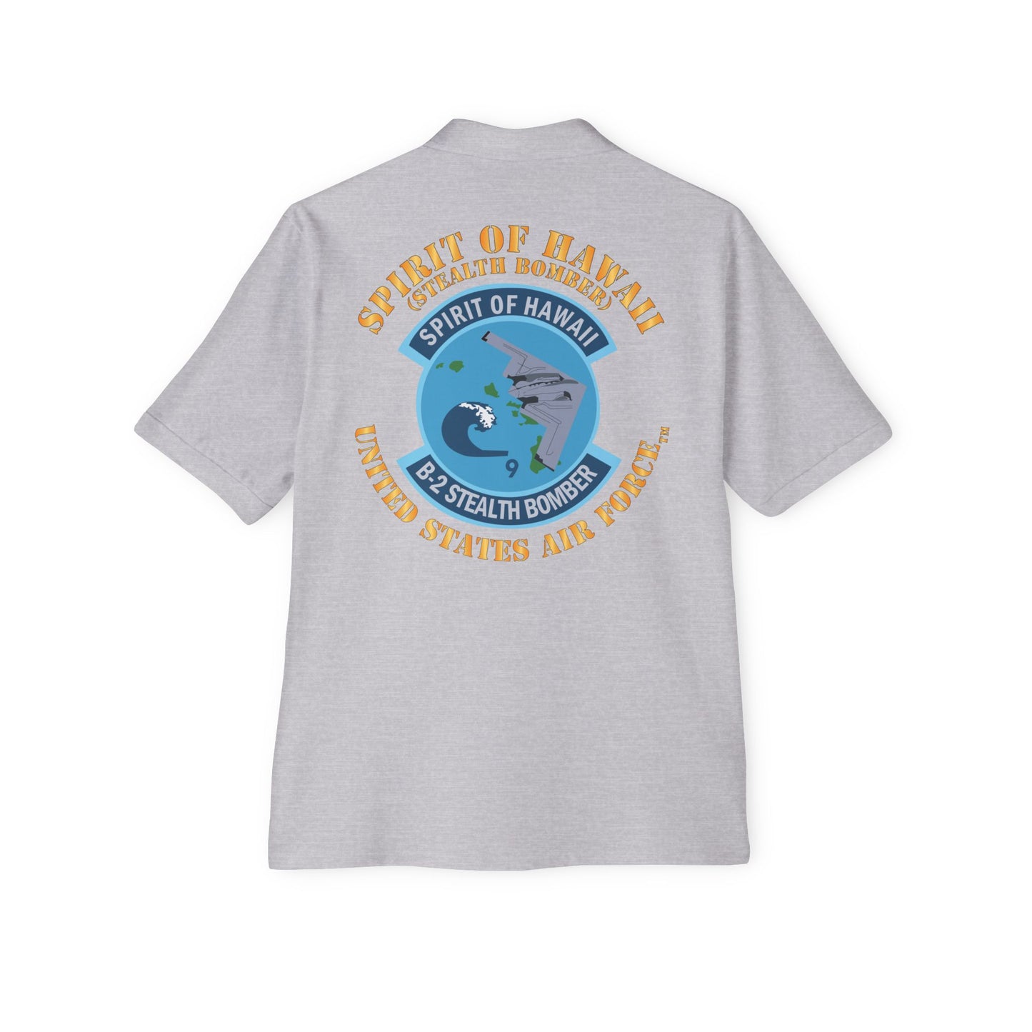 Men's Piqué Polo - USAF - B2 - Spirit of Hawaii - Stealth Bomber X 300