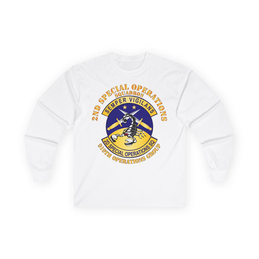 Unisex Ultra Cotton Long Sleeve Tee - USAFSOF - 2nd Special Operations Squadron - 919th Operations Group