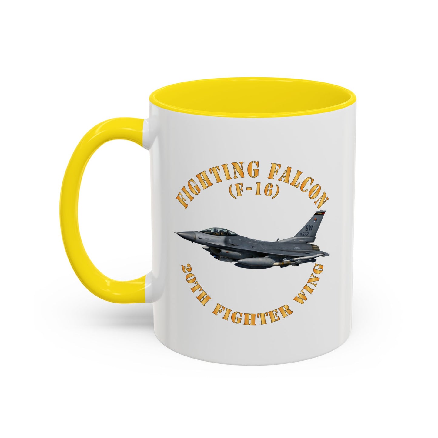 Accent Coffee Mug (11oz & 15oz) - USAF - F-16 Fighting Falcon - 20th Fighter Wing X 300