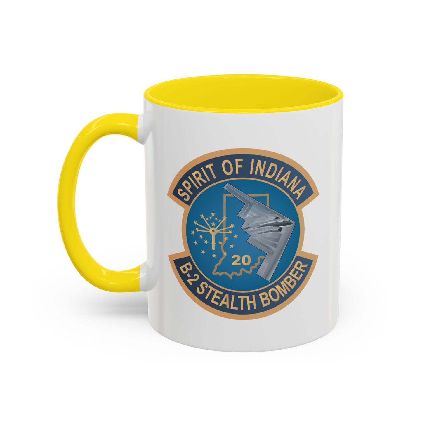 Accent Coffee Mug (11oz & 15oz) - USAF - B2 - Spirit of Indiana - Stealth Bomber wo txt X 300