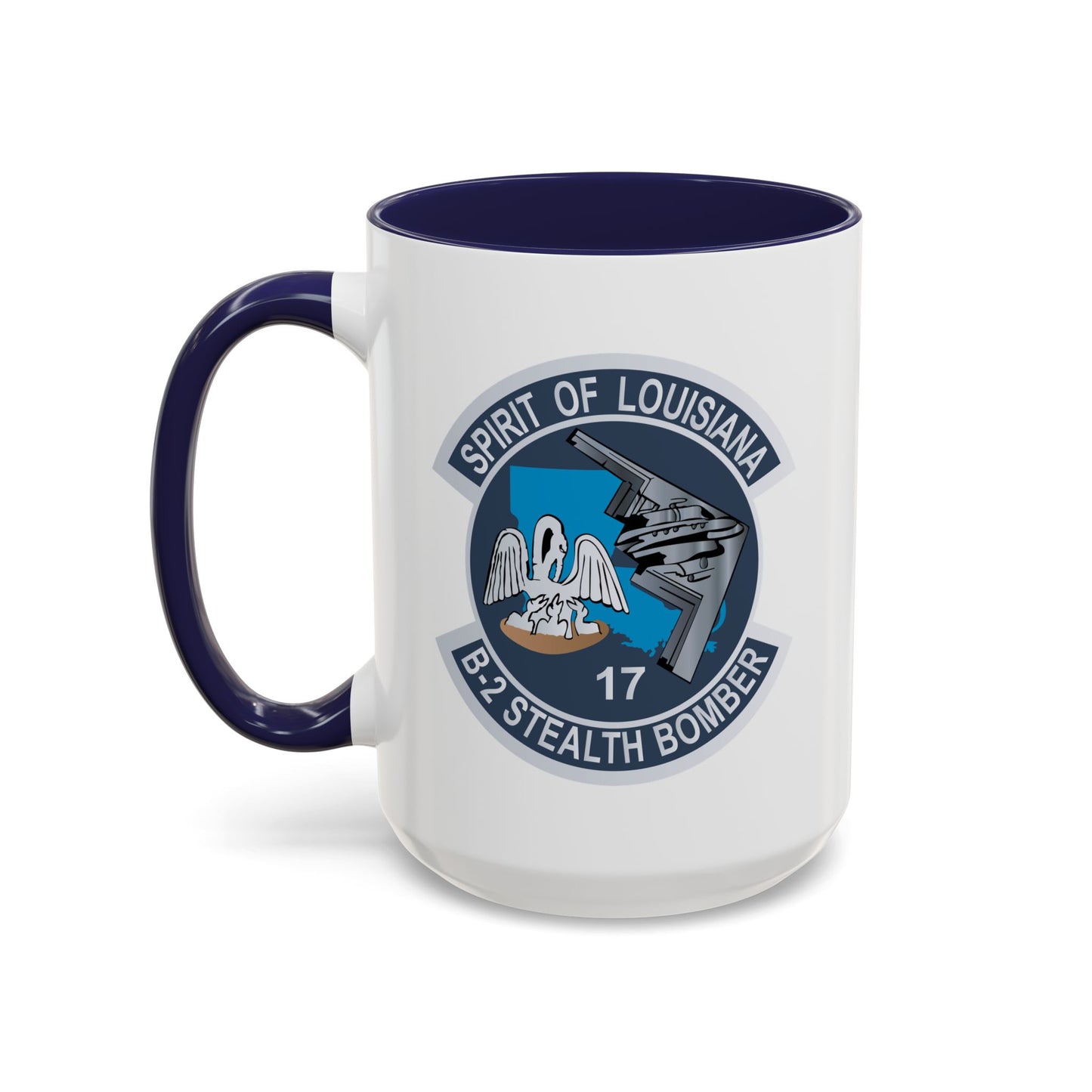Accent Coffee Mug (11oz & 15oz) - USAF - B2 - Spirit of Louisiana - Stealth Bomber wo txt X 300