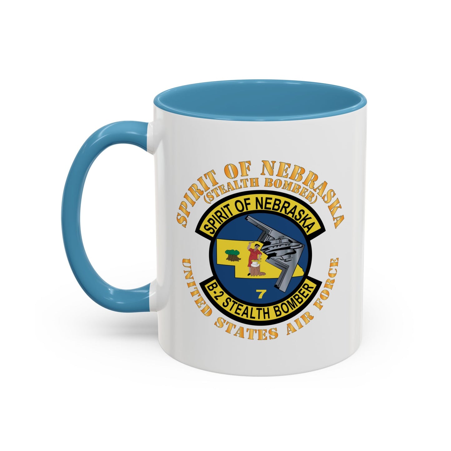 Accent Coffee Mug (11oz & 15oz) - USAF - B2 - Spirit of Nebraska - Stealth Bomber X 300