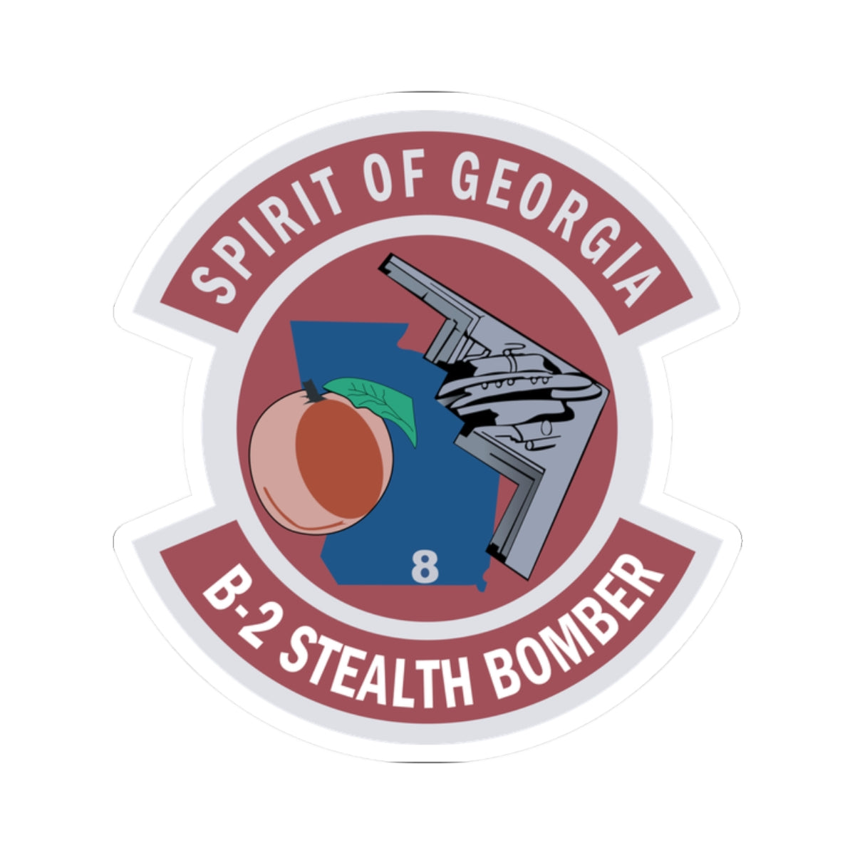Kiss-Cut Stickers - USAF - B2 - Spirit of Georgia - Stealth Bomber wo txt X 300