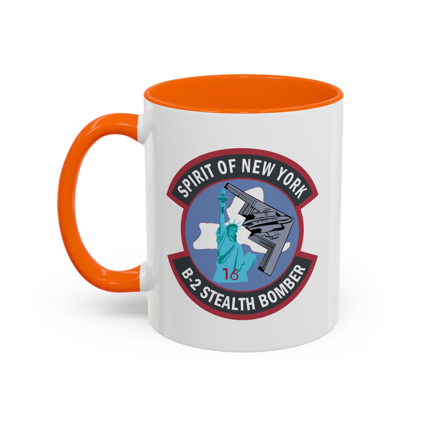 Accent Coffee Mug (11oz & 15oz) - USAF - B2 - Spirit of New York - Stealth Bomber wo txt X 300