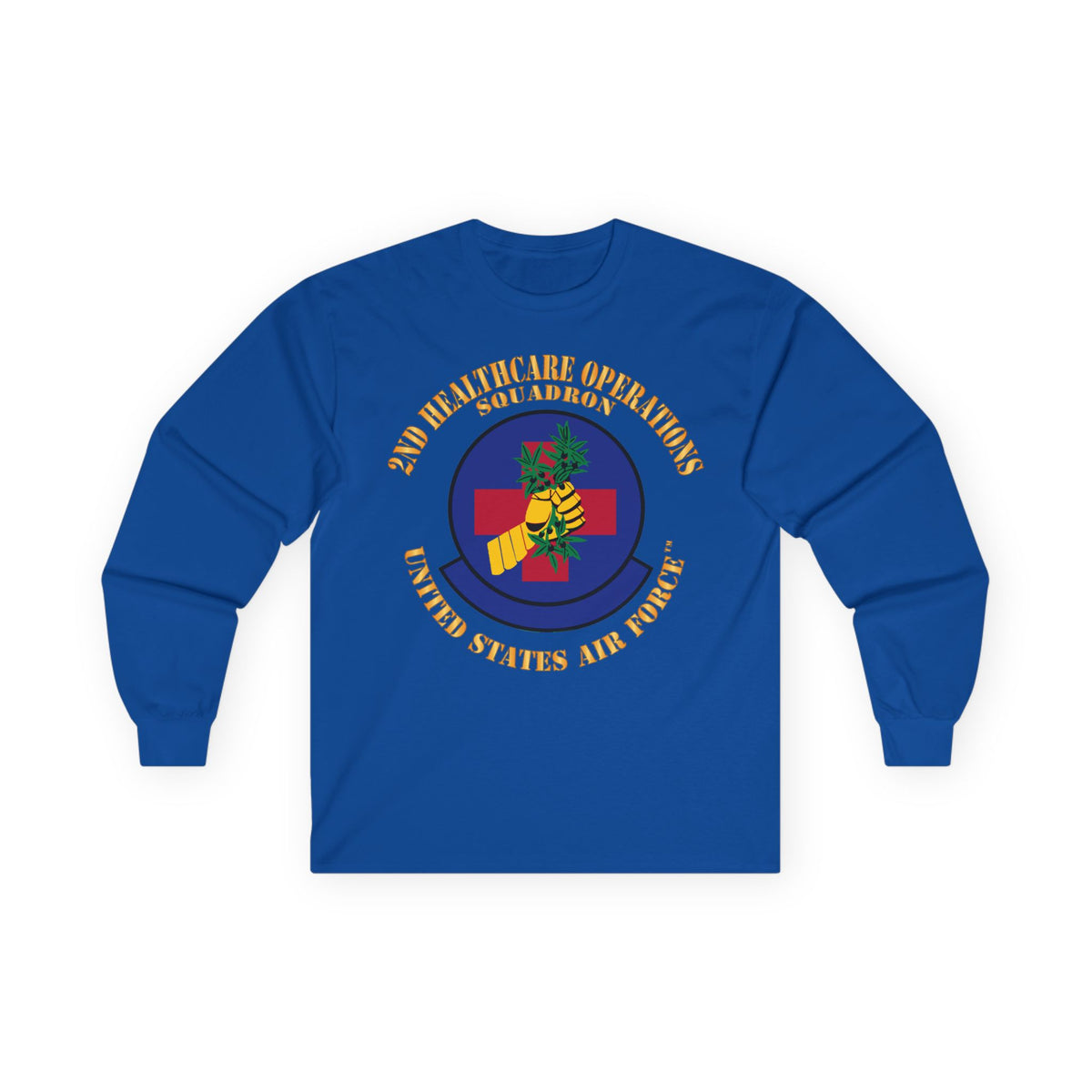 Unisex Ultra Cotton Long Sleeve Tee - USAF - 2nd Healthcare Operations Squadron