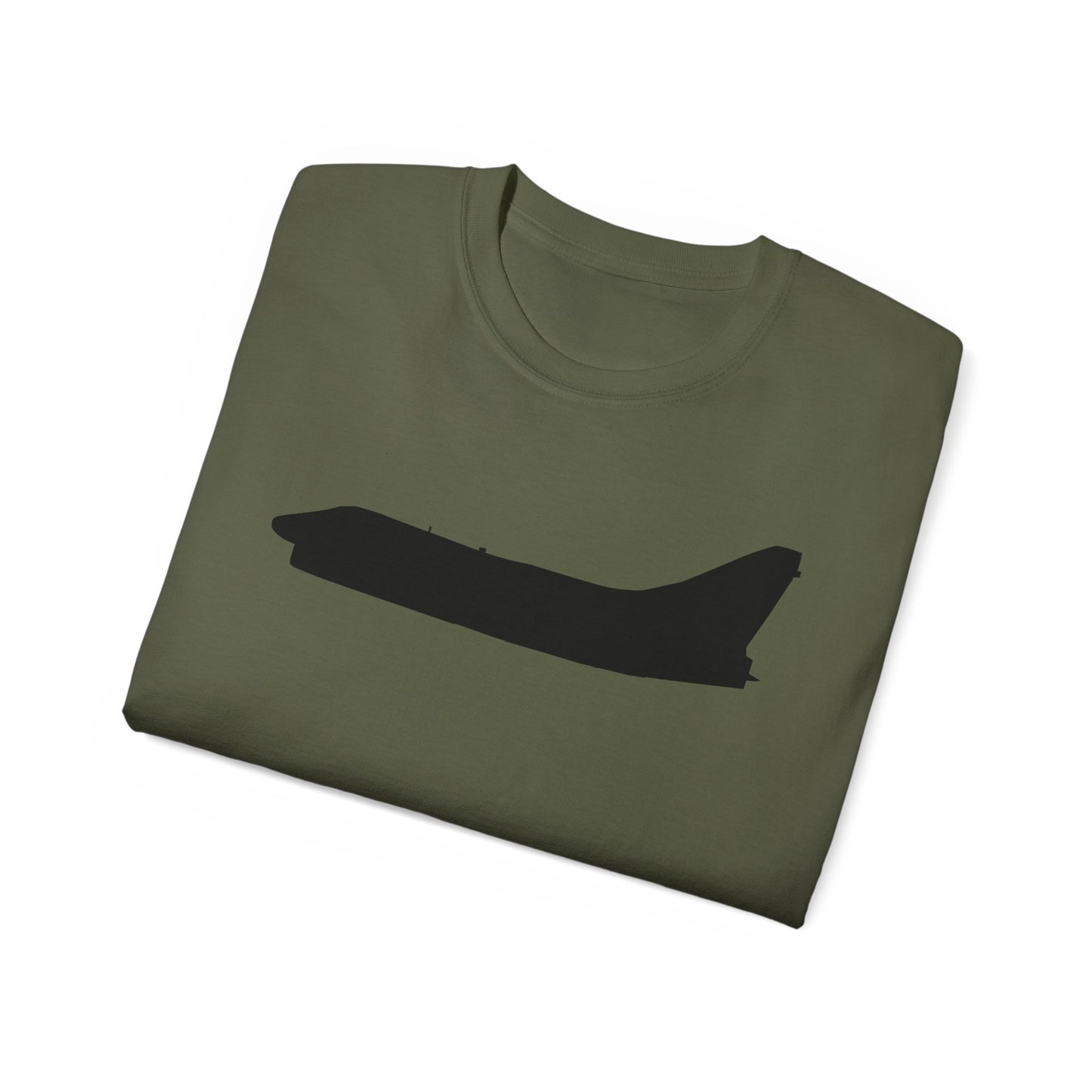 Unisex Ultra Cotton Tee - Aircraft - Navy - A-7B Corsair II - Side - Silhouette X 300