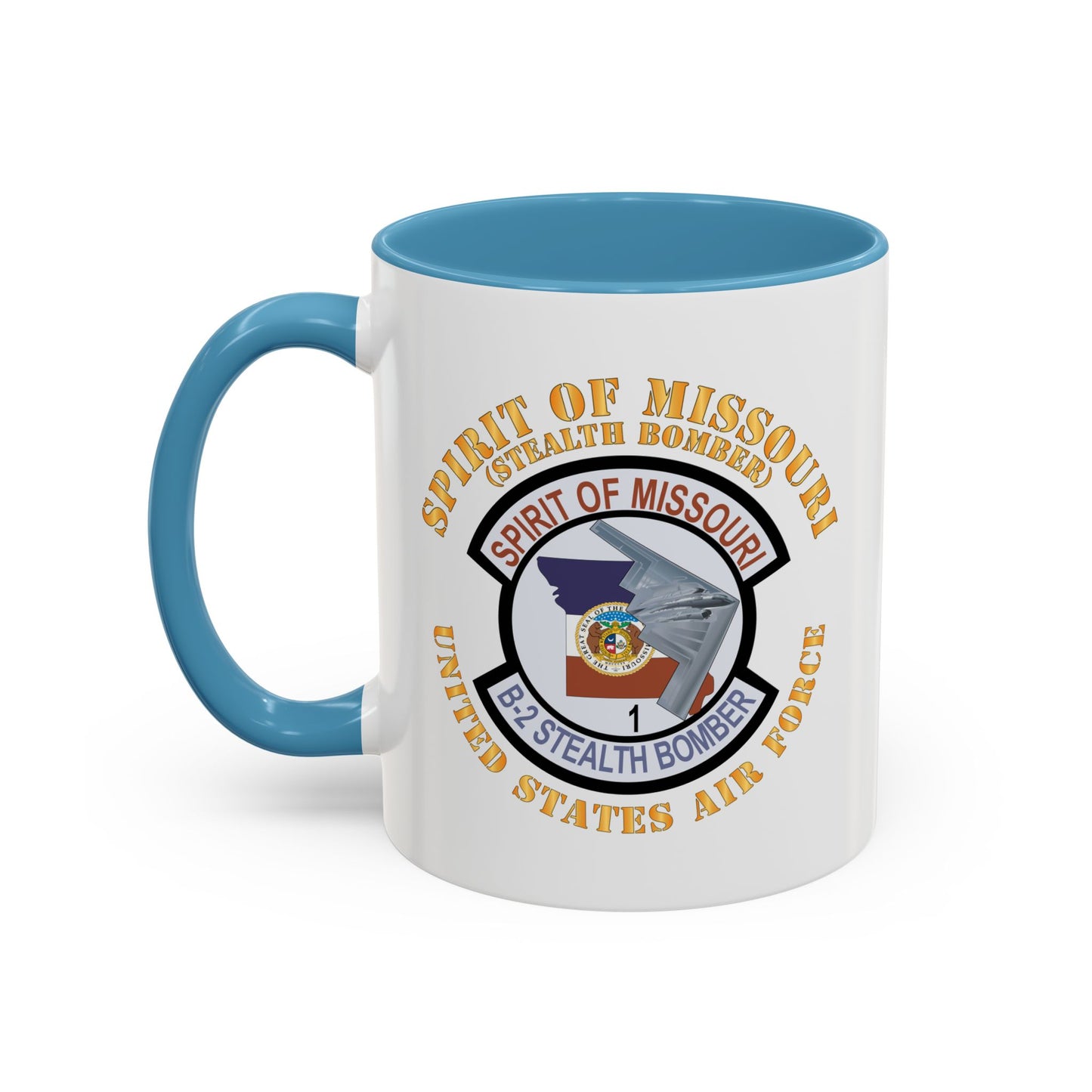Accent Coffee Mug (11oz & 15oz) - USAF - B2 - Spirit of Missouri Stealth Bomber X 300