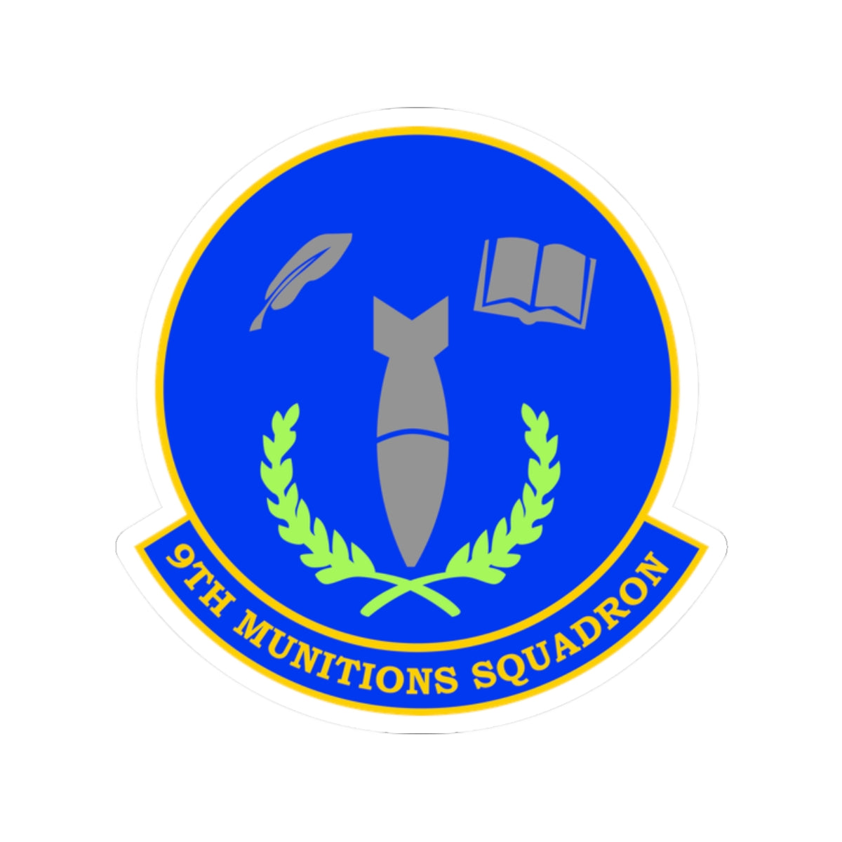 Kiss-Cut Stickers - USAF - 9th Munitions Squadron wo txt X 300